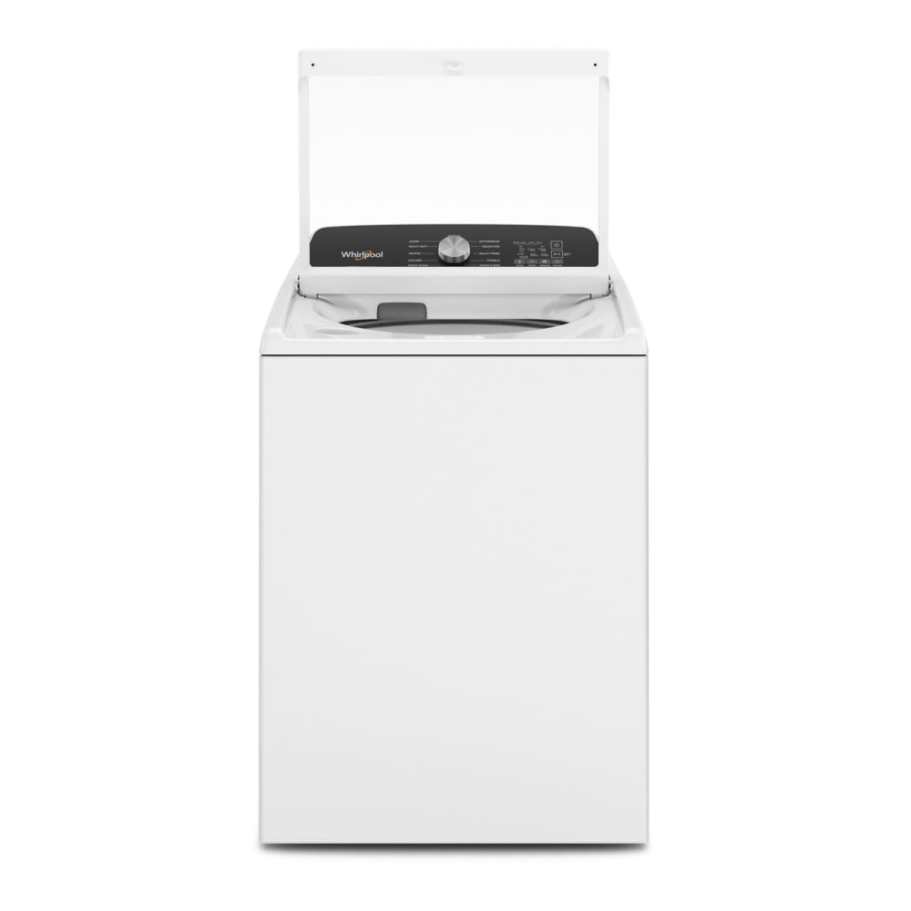 Lavadora de carga superior con agitador y agitador removible de 4.7 pies cúbicos de alta eficiencia Whirlpool Customize Washes 2 en 1 (Blanco) WTW5057LW