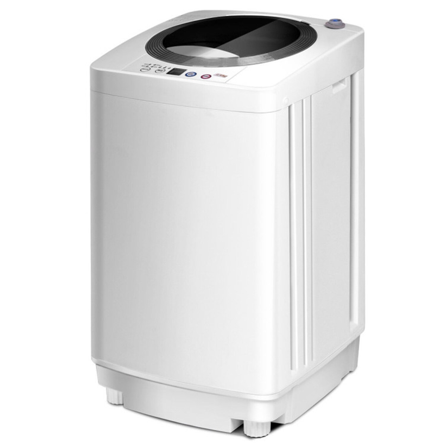 Lavadora portátil de alta eficiencia con impulsor superior de carga superior de 0.8 pies cúbicos (Blanco)