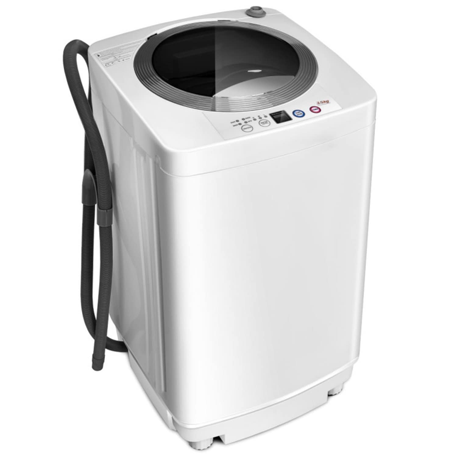 Lavadora portátil de alta eficiencia con impulsor superior de carga superior de 0.8 pies cúbicos (Blanco)