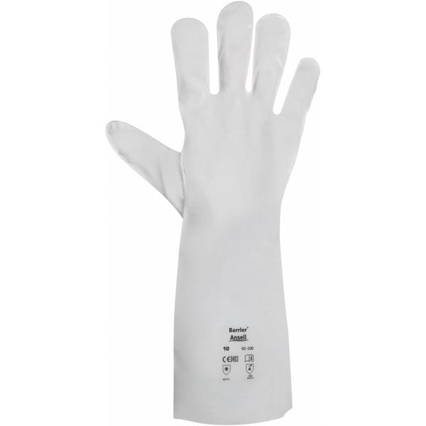 Guantes resistentes a químicos de 15-1/2" Ansell, con película laminada, 9, 1 par - 02-100