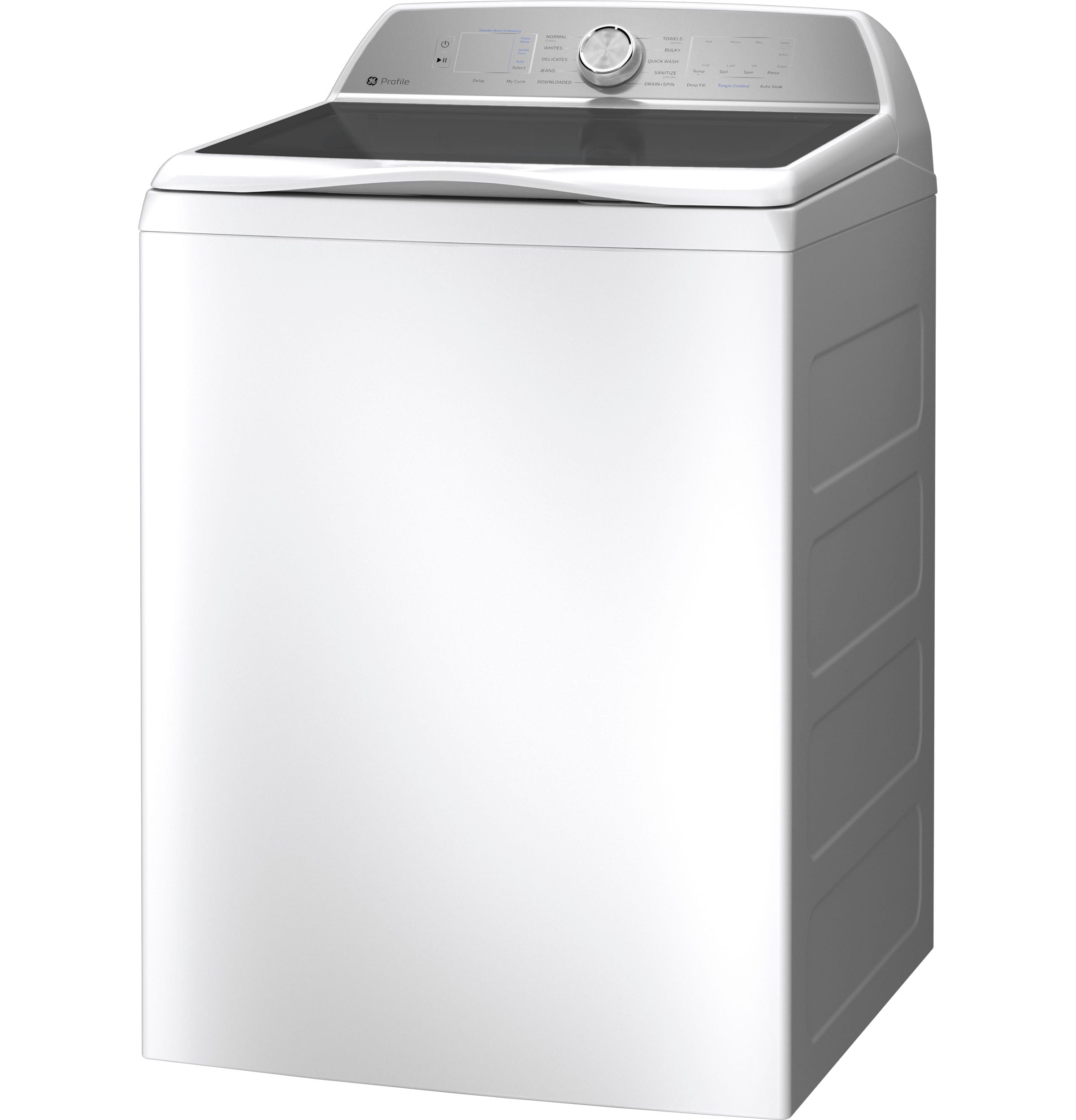 Lavadora de carga superior de alta eficiencia con agitador inteligente, compatible con Smart, de 4.9 pies cúbicos (Blanca) ENERGY STAR