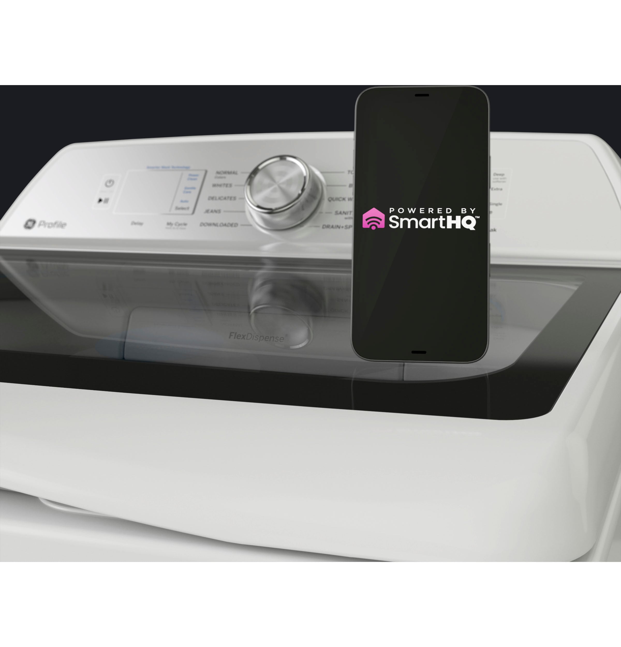 Lavadora de carga superior de alta eficiencia con agitador inteligente, compatible con Smart, de 4.9 pies cúbicos (Blanca) ENERGY STAR