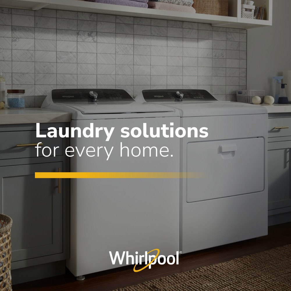 Lavadora de carga superior de alta eficiencia con grifo de agua incorporado de 4.6 pies cúbicos de Whirlpool (blanca) WTW5010LW