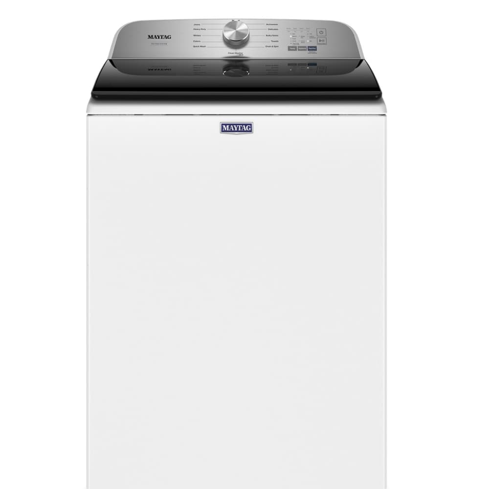 Lavadora de carga superior con agitador de alta eficiencia y capacidad de 4.7 pies cúbicos para mascotas (Blanco) MVW6500MW de Maytag