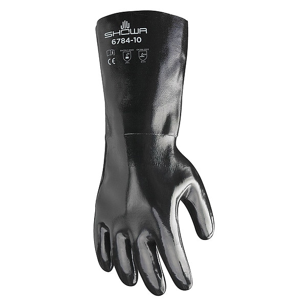 Guantes resistentes a químicos de neopreno de 14" Showa, 10, 1 PR - 6784