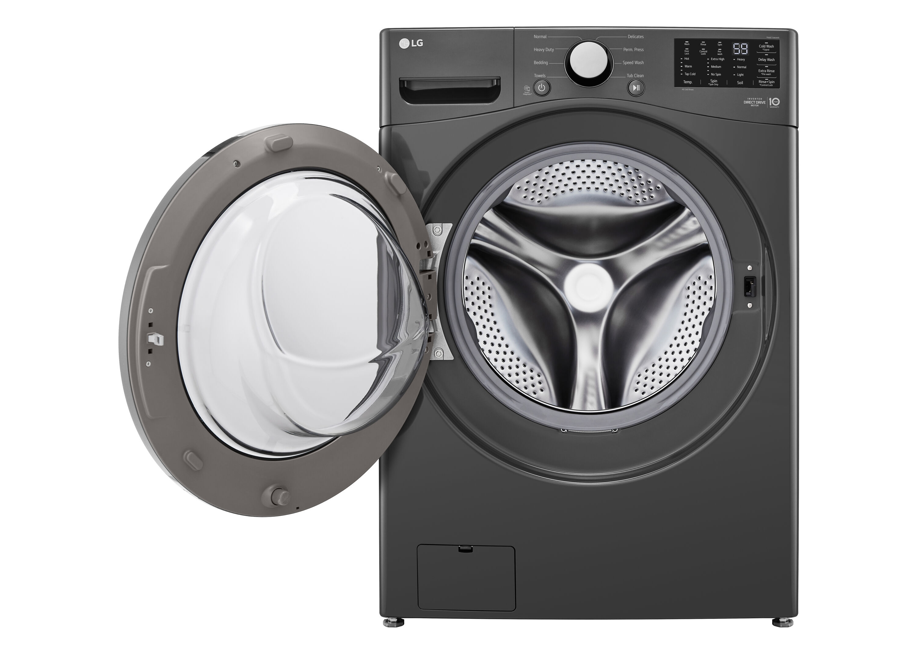 Lavadora Frontal Apilable de 5 pies cúbicos con Tecnología de 6 Movimientos (Negro Mediano) ENERGY STAR WM3470CM