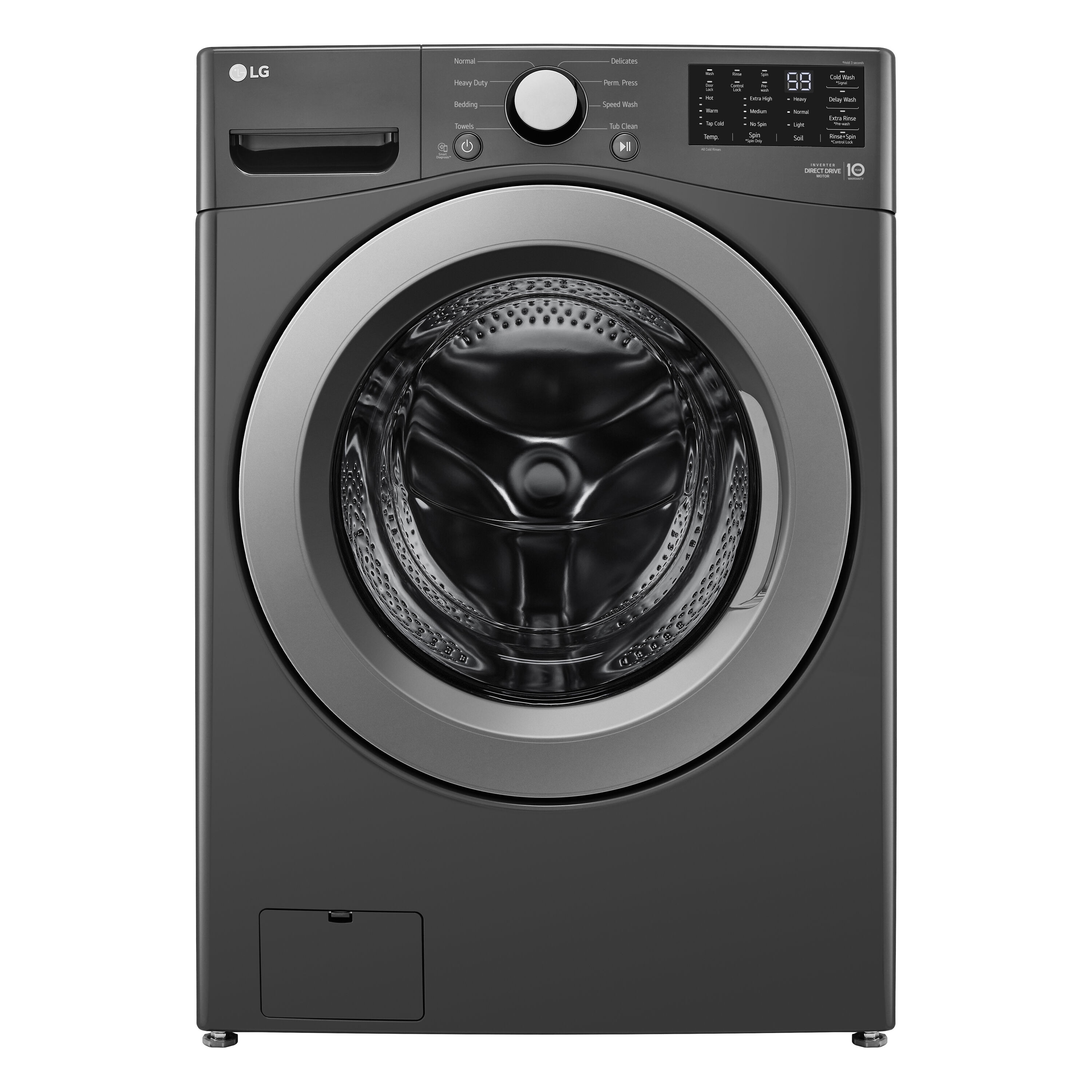 Lavadora Frontal Apilable de 5 pies cúbicos con Tecnología de 6 Movimientos (Negro Mediano) ENERGY STAR WM3470CM
