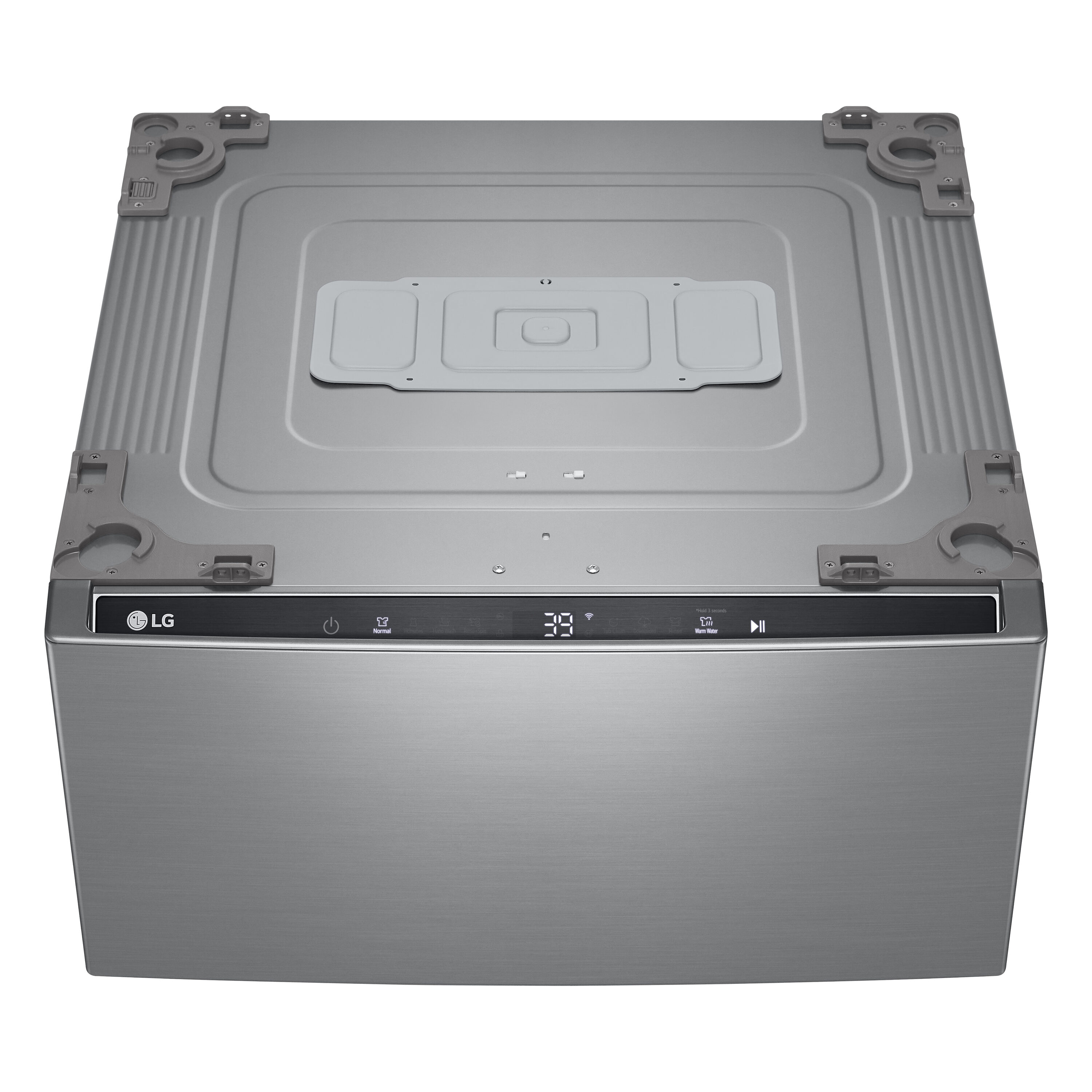 Lavadora con pedestal de acero grafito de 1 pie cúbico LG WD300CV