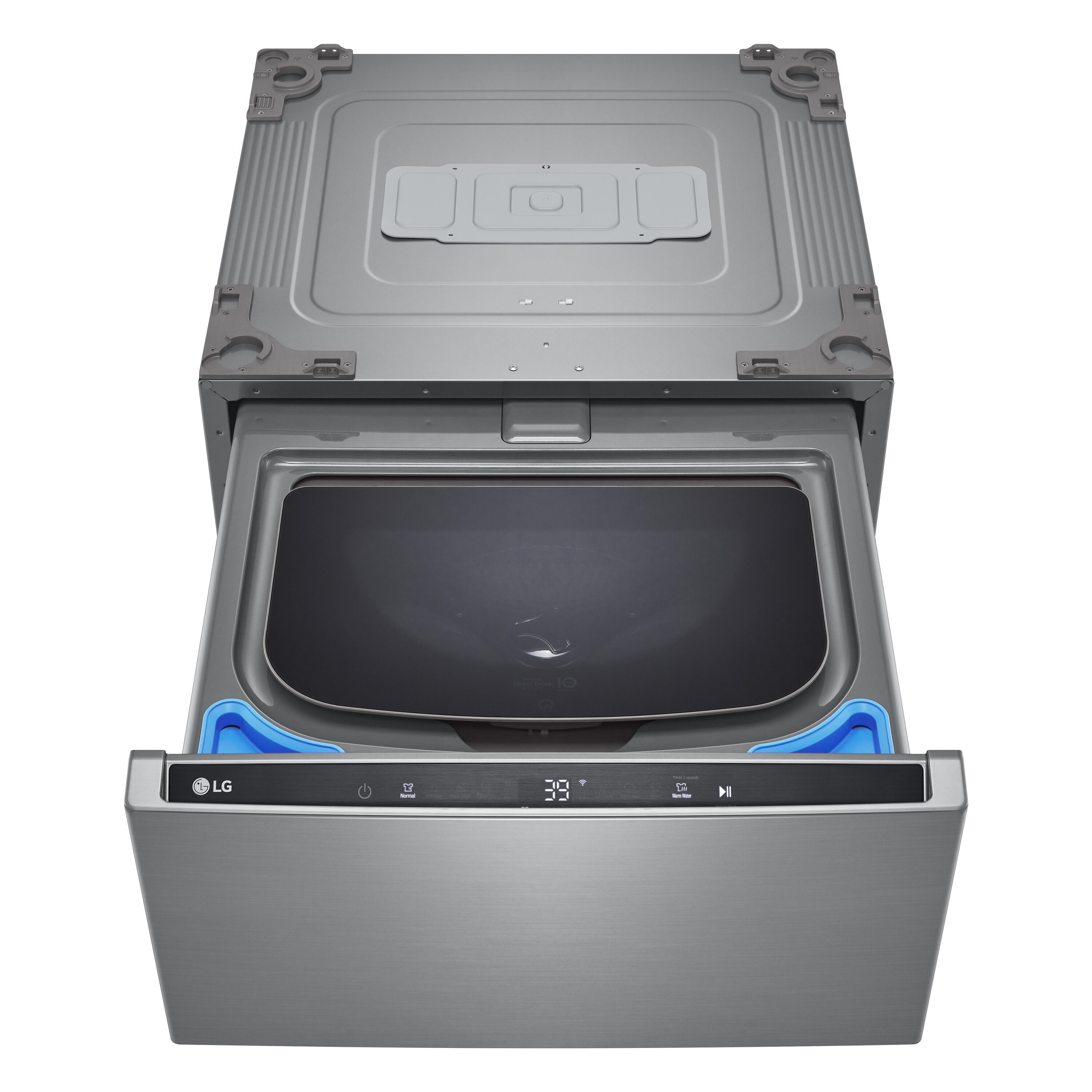 Lavadora con pedestal de acero grafito de 1 pie cúbico LG WD300CV
