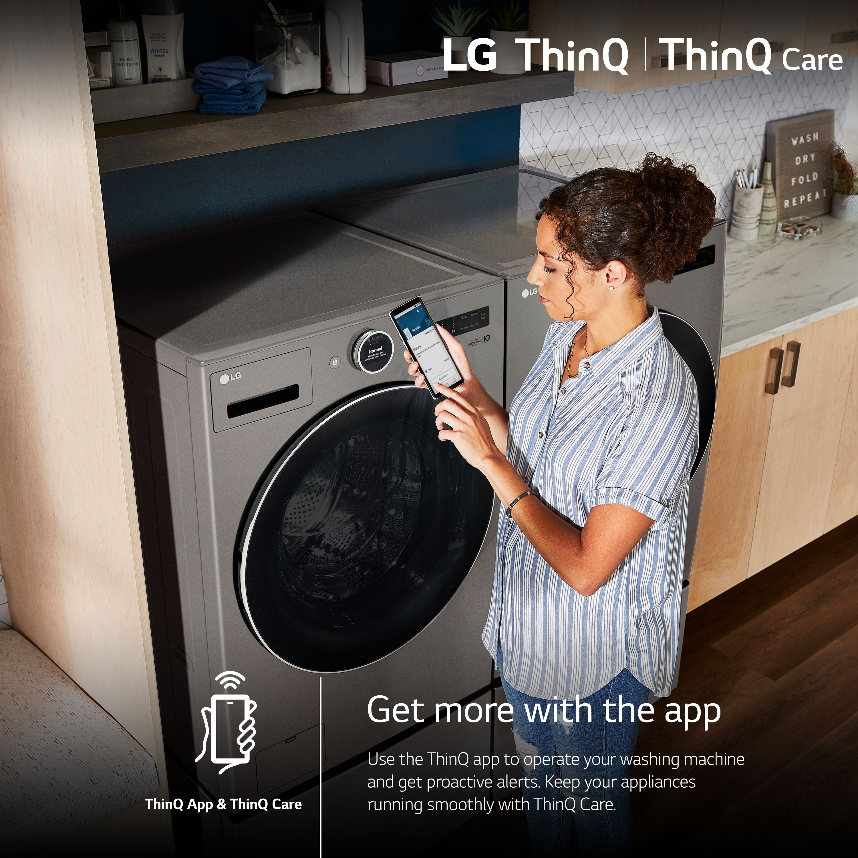 Lavadora de Carga Frontal LG TurboWash 360 4.5 pies cúbicos de Alta Eficiencia Apilable con Ciclo de Vapor Inteligente (Acero Grafito) ENERGY STAR WM5500HVA