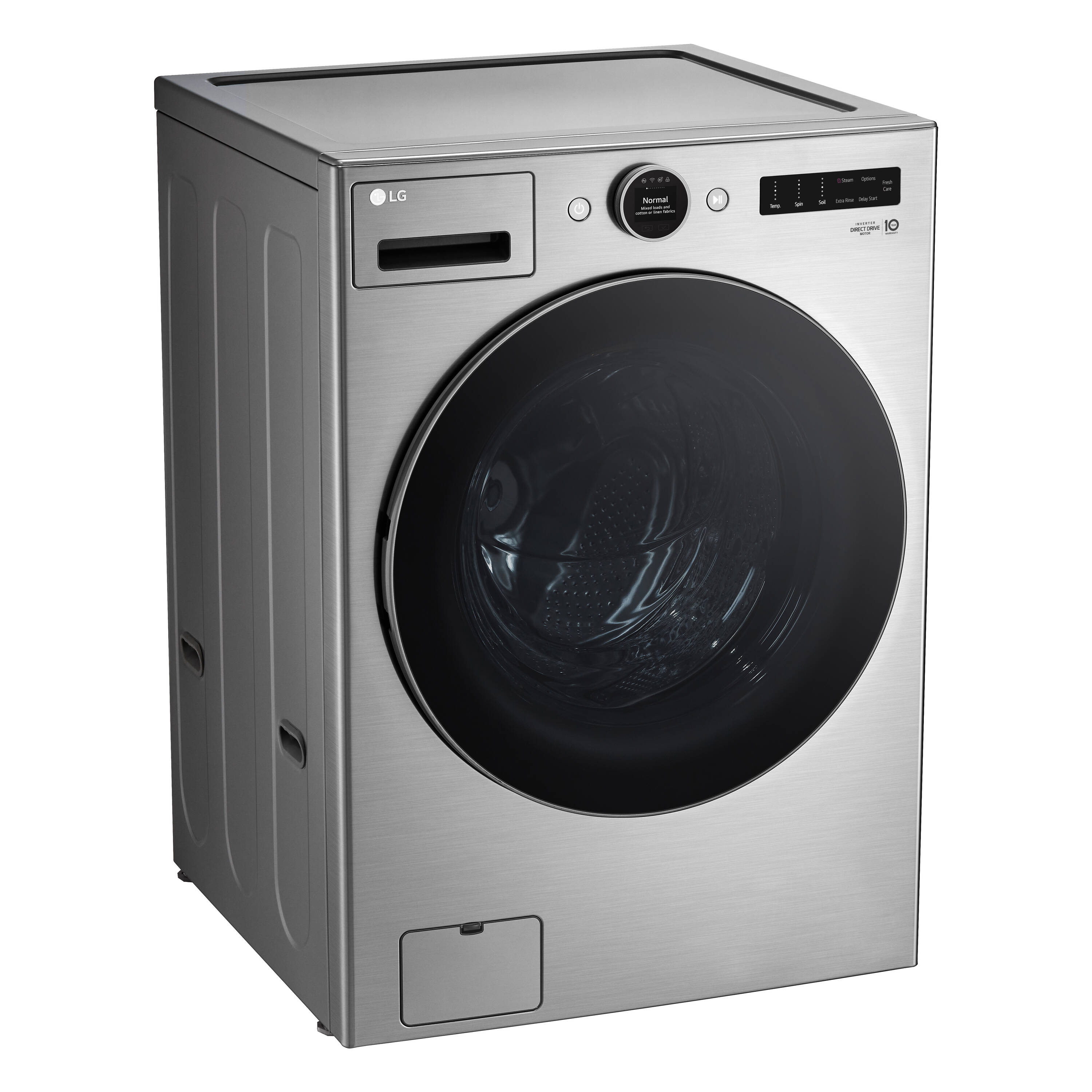 Lavadora de Carga Frontal LG TurboWash 360 4.5 pies cúbicos de Alta Eficiencia Apilable con Ciclo de Vapor Inteligente (Acero Grafito) ENERGY STAR WM5500HVA