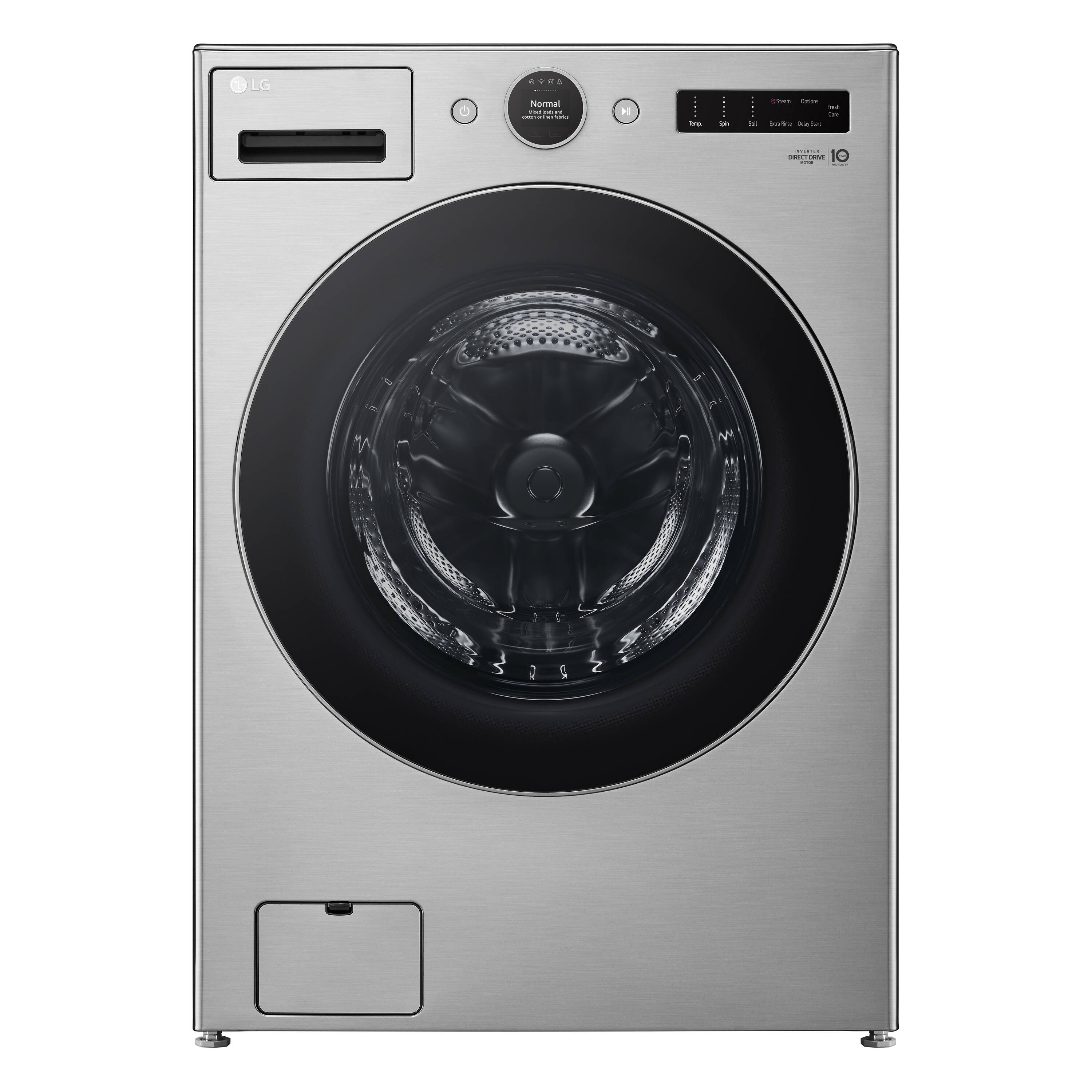 Lavadora de Carga Frontal LG TurboWash 360 4.5 pies cúbicos de Alta Eficiencia Apilable con Ciclo de Vapor Inteligente (Acero Grafito) ENERGY STAR WM5500HVA