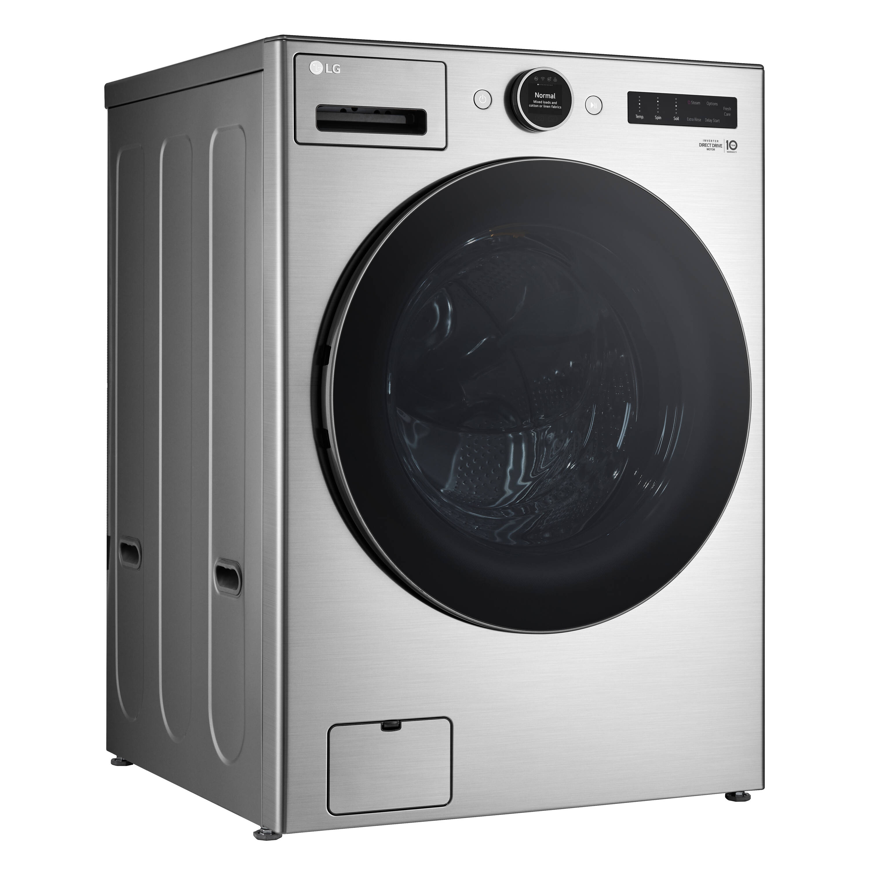 Lavadora de Carga Frontal LG TurboWash 360 4.5 pies cúbicos de Alta Eficiencia Apilable con Ciclo de Vapor Inteligente (Acero Grafito) ENERGY STAR WM5500HVA