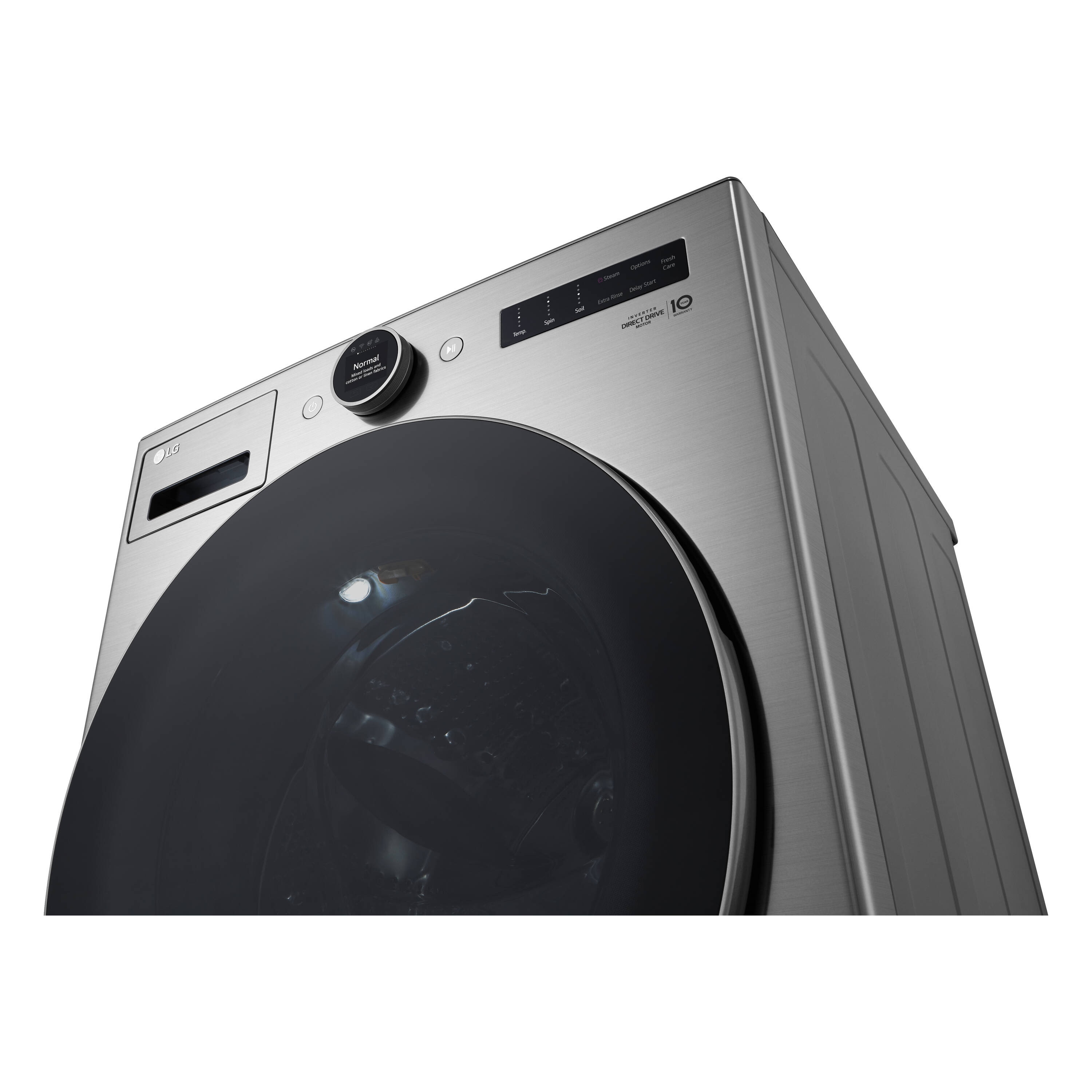 Lavadora de Carga Frontal LG TurboWash 360 4.5 pies cúbicos de Alta Eficiencia Apilable con Ciclo de Vapor Inteligente (Acero Grafito) ENERGY STAR WM5500HVA