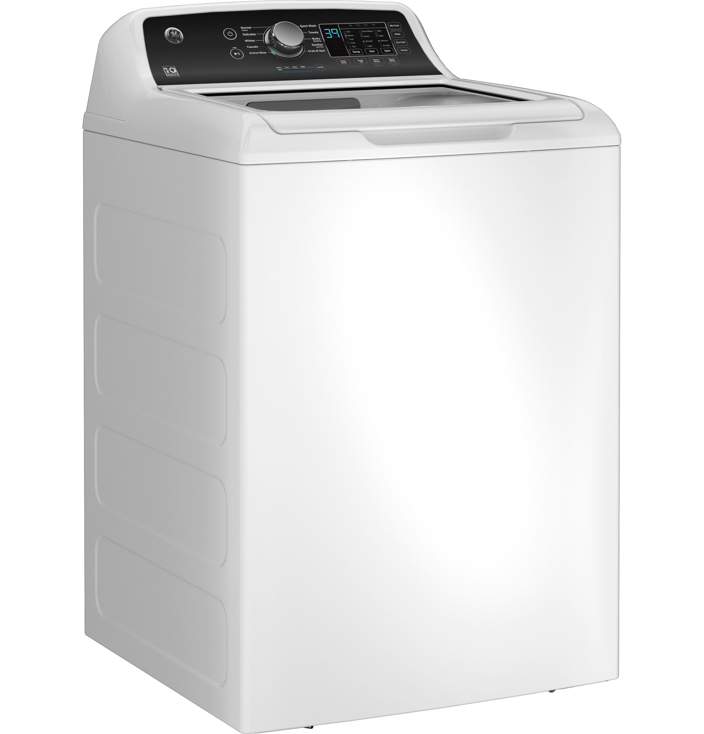 Lavadora de carga superior de alta eficiencia con agitador de 4.5 pies cúbicos (blanca) GTW585BSVWS de GE