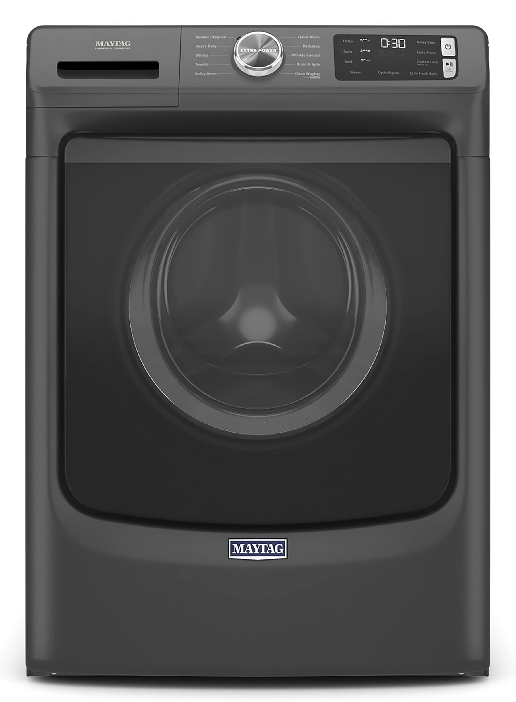 Lavadora Frontal Apilable de Alta Eficiencia con Ciclo de Vapor Maytag de 4.5 pies cúbicos (Negro Volcán) ENERGY STAR MHW5630MBK