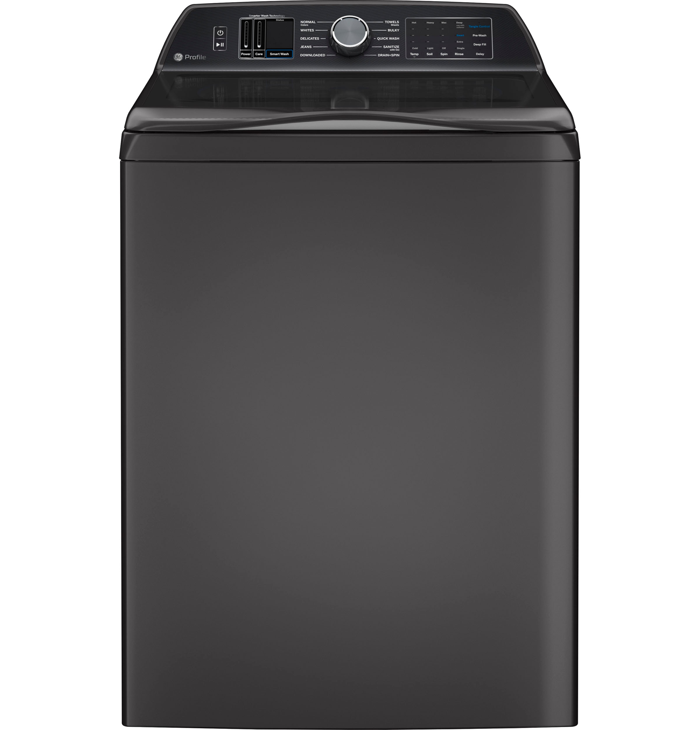 Lavadora de carga superior GE Profile 5.4 pies cúbicos de alta eficiencia con agitador inteligente compatible con tecnología Smart (Gris Diamante) ENERGY STAR PTW700BPTDG