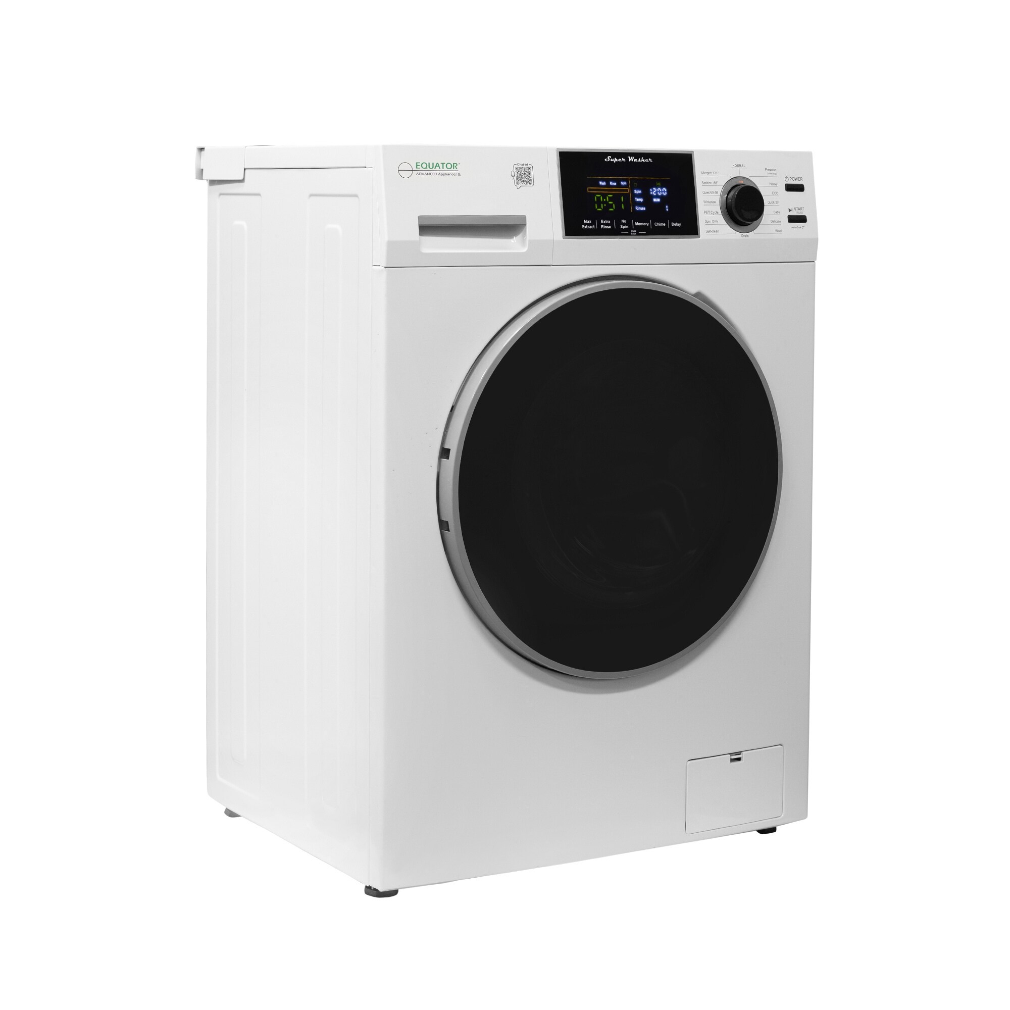 Lavadora de carga frontal de 1.62 pies cúbicos (Blanco) EW 826 W de Equator Advanced Appliances