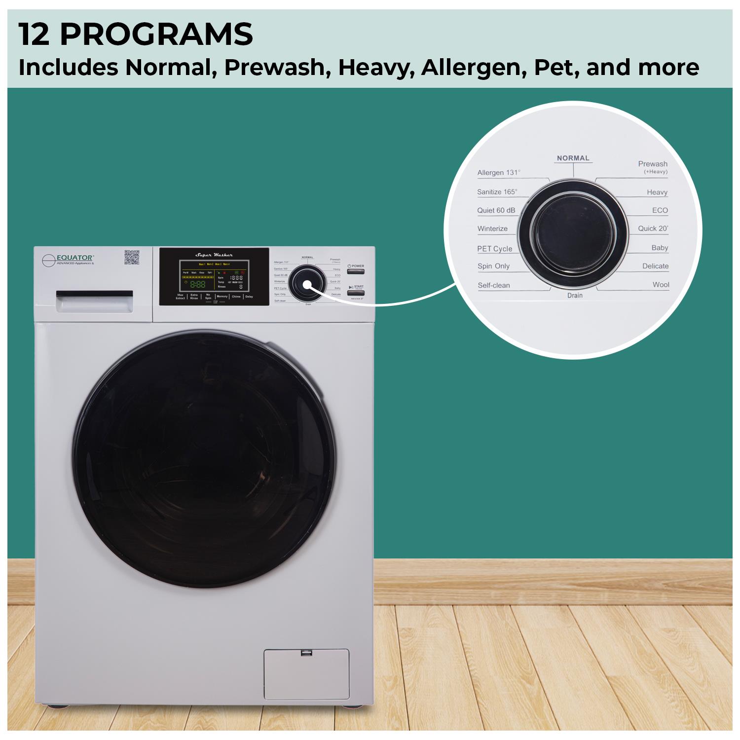 Lavadora de carga frontal de 1.62 pies cúbicos (Blanco) EW 826 W de Equator Advanced Appliances