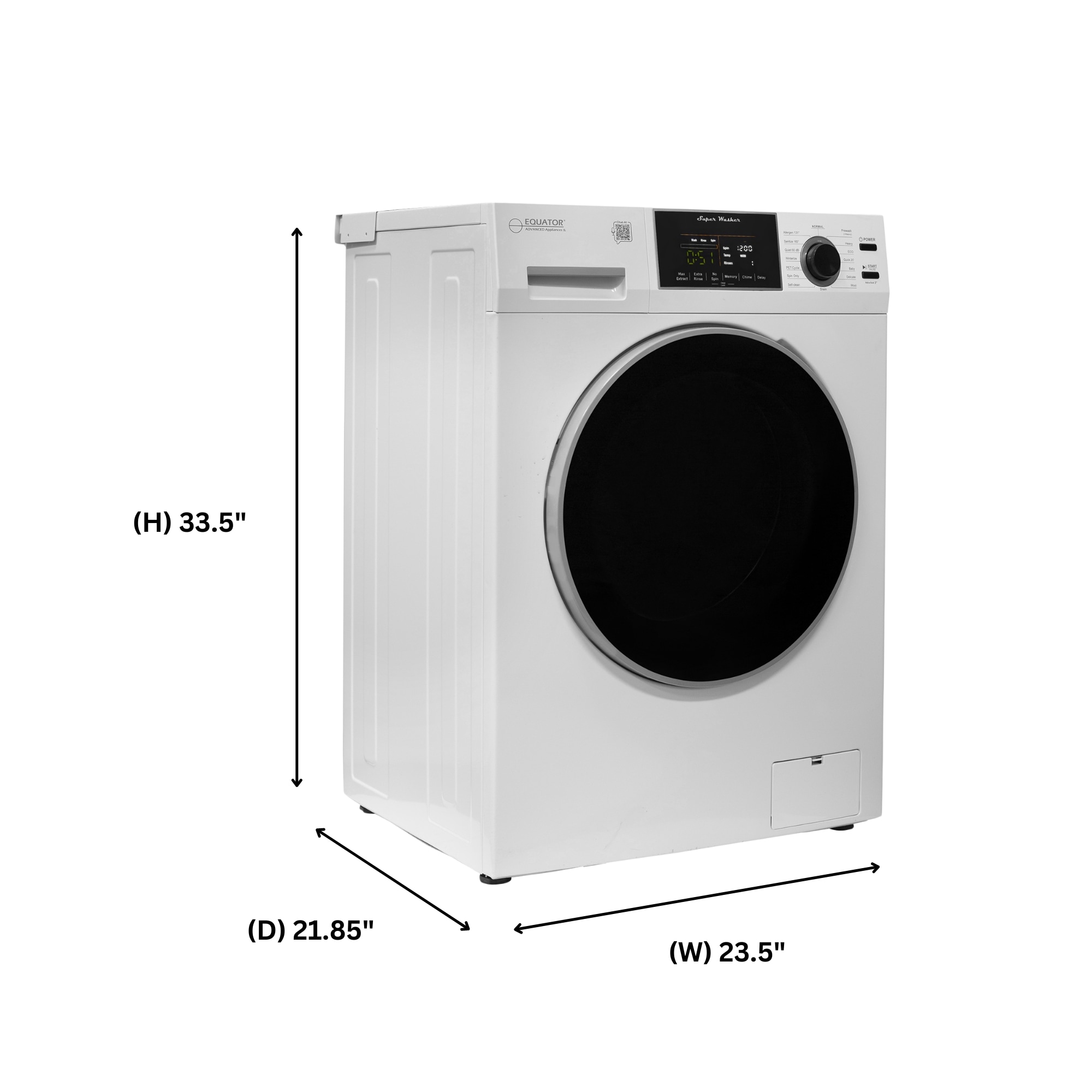 Lavadora de carga frontal de 1.62 pies cúbicos (Blanco) EW 826 W de Equator Advanced Appliances