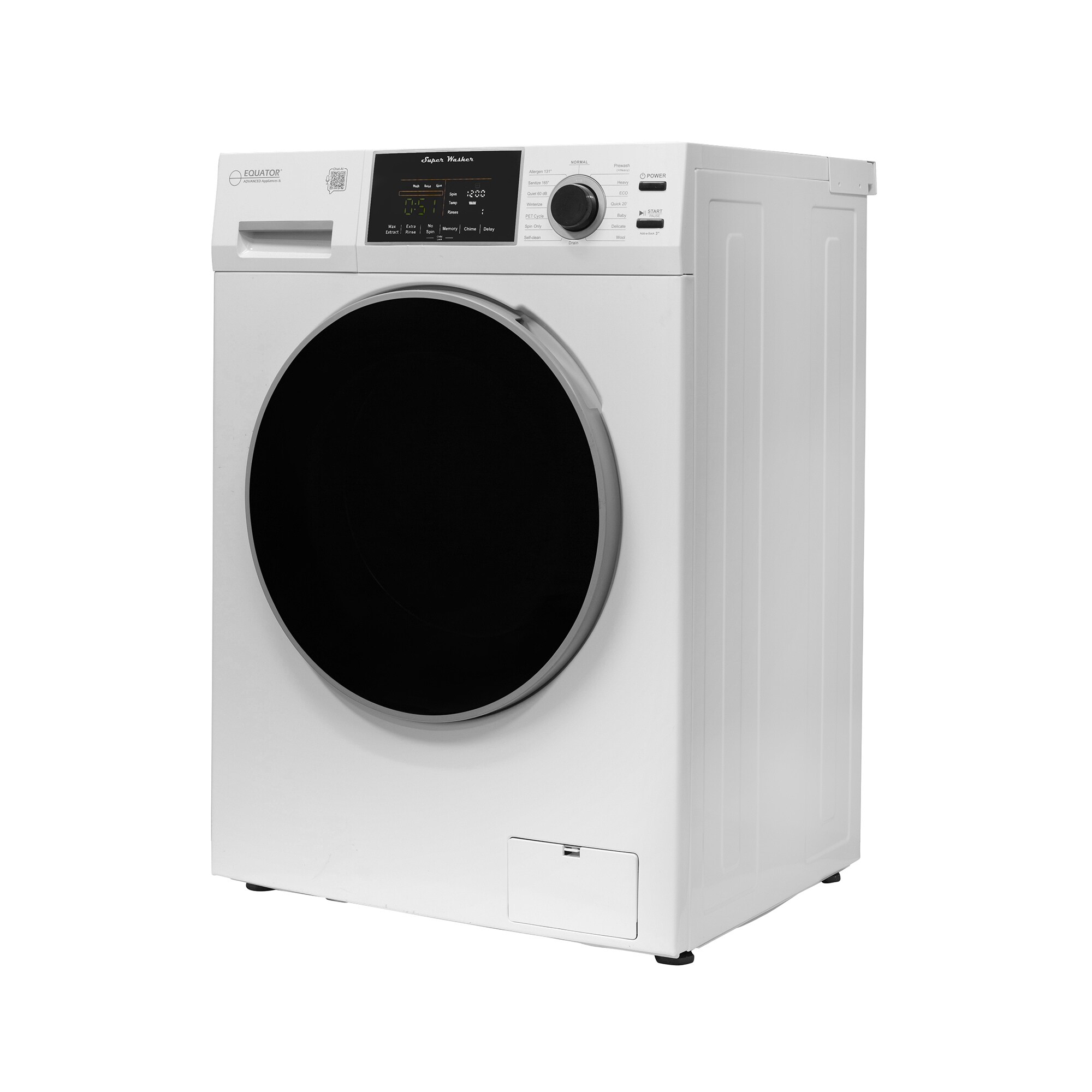Lavadora de carga frontal de 1.62 pies cúbicos (Blanco) EW 826 W de Equator Advanced Appliances