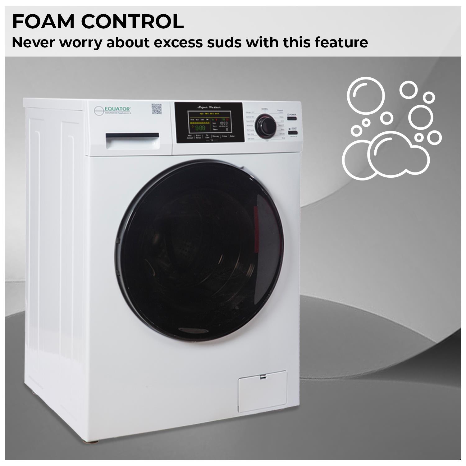 Lavadora de carga frontal de 1.62 pies cúbicos (Blanco) EW 826 W de Equator Advanced Appliances
