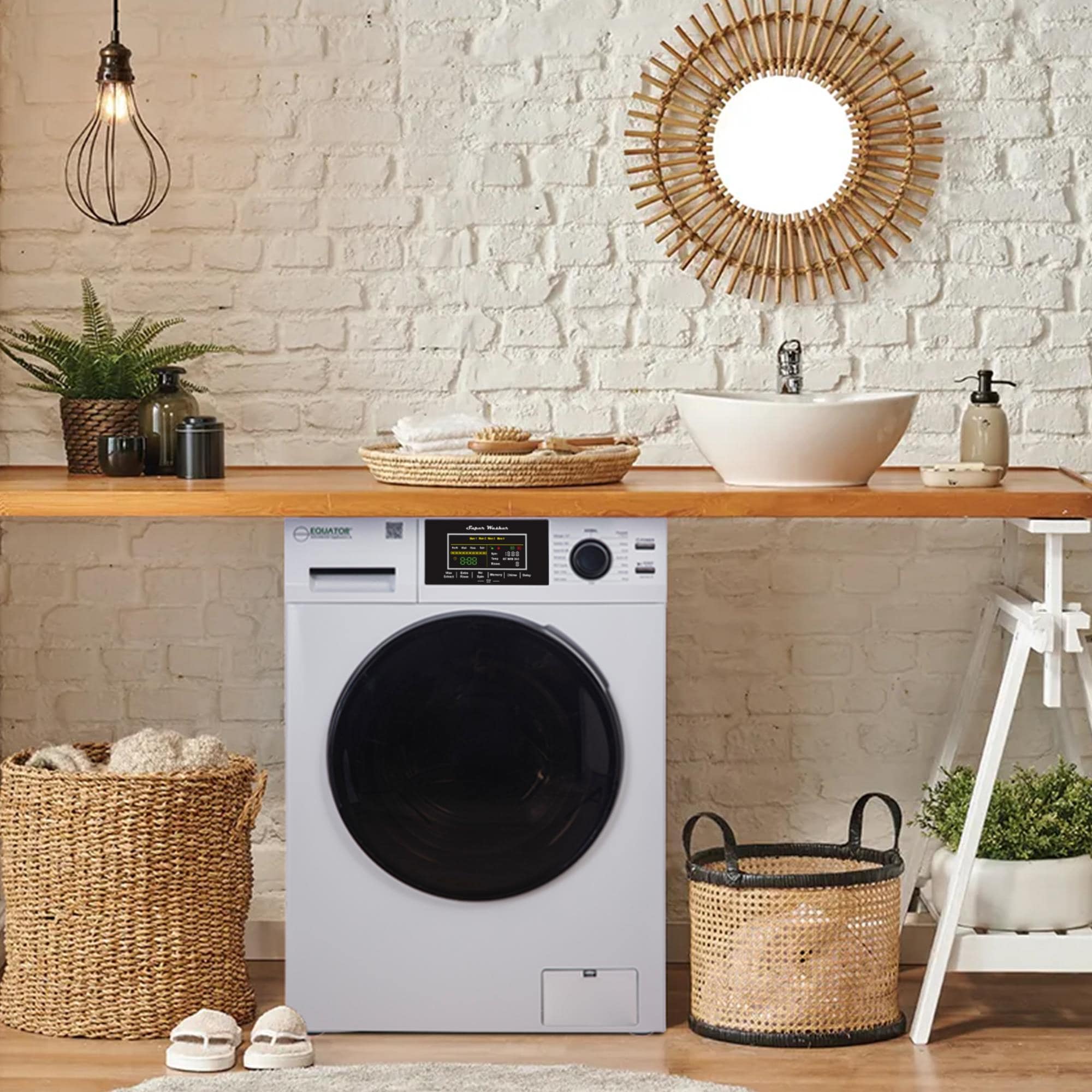 Lavadora de carga frontal de 1.62 pies cúbicos (Blanco) EW 826 W de Equator Advanced Appliances