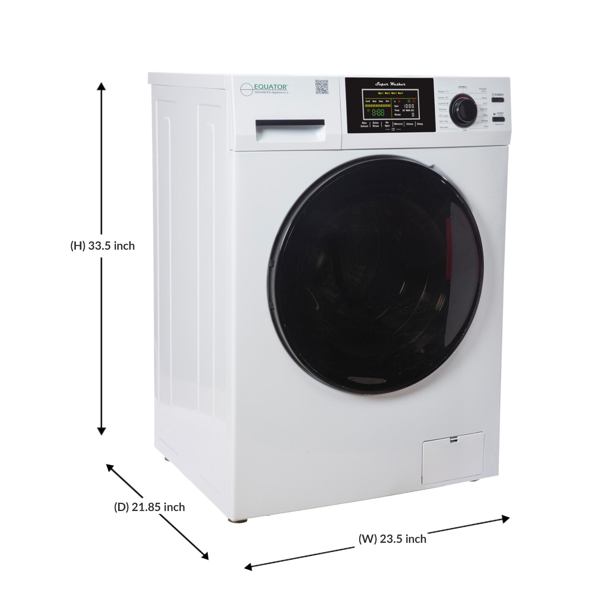 Lavadora de carga frontal de 1.62 pies cúbicos (Blanco) EW 826 W de Equator Advanced Appliances