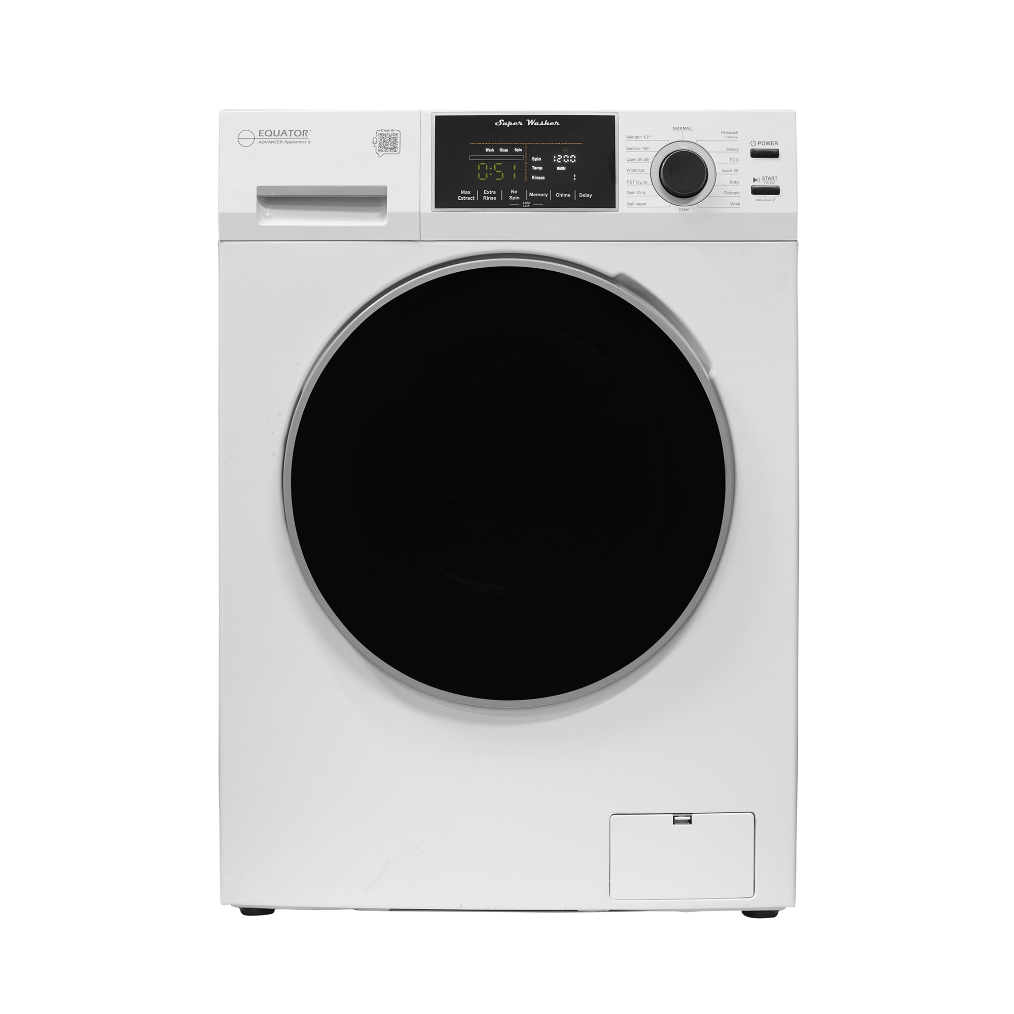 Lavadora de carga frontal de 1.62 pies cúbicos (Blanco) EW 826 W de Equator Advanced Appliances