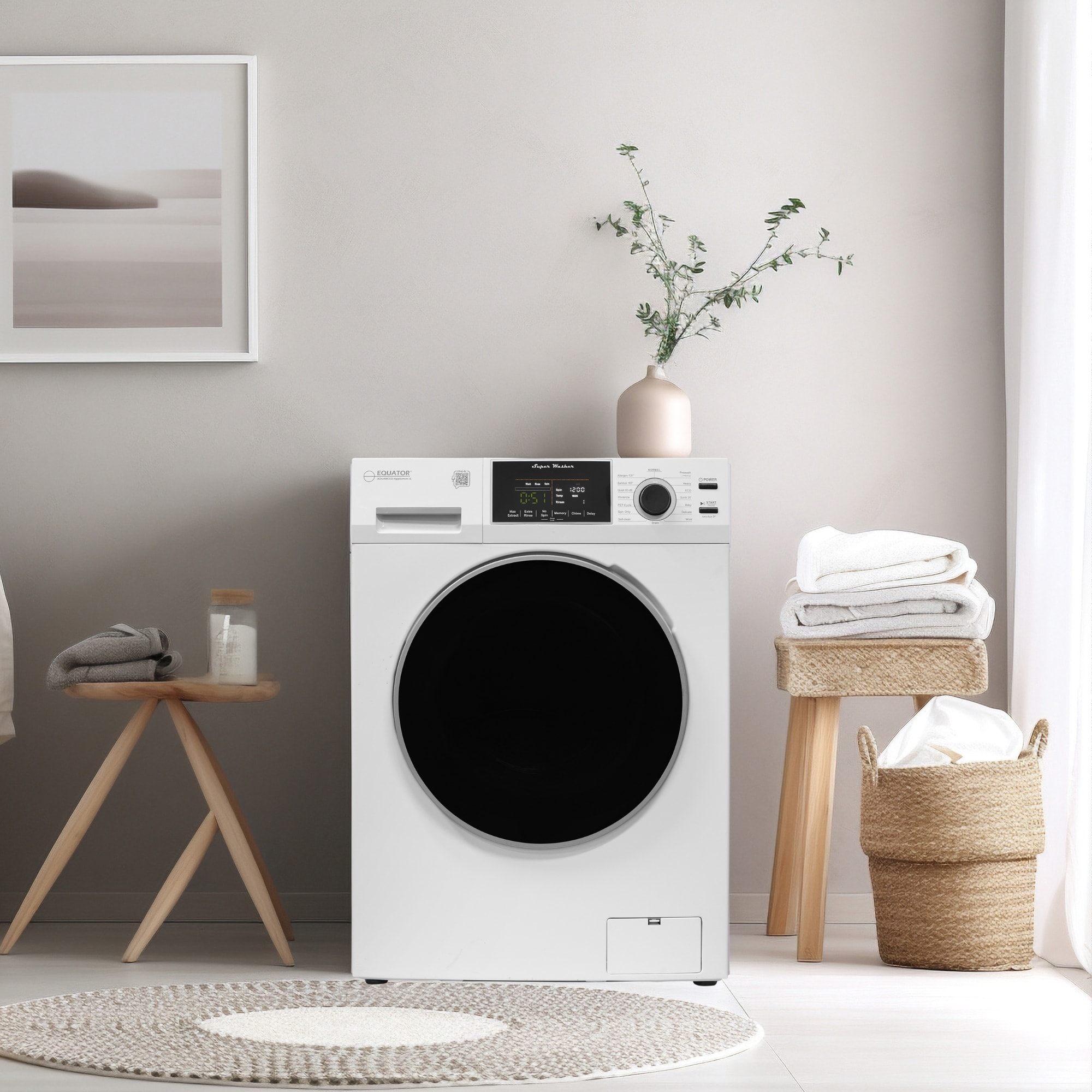 Lavadora de carga frontal de 1.62 pies cúbicos (Blanco) EW 826 W de Equator Advanced Appliances