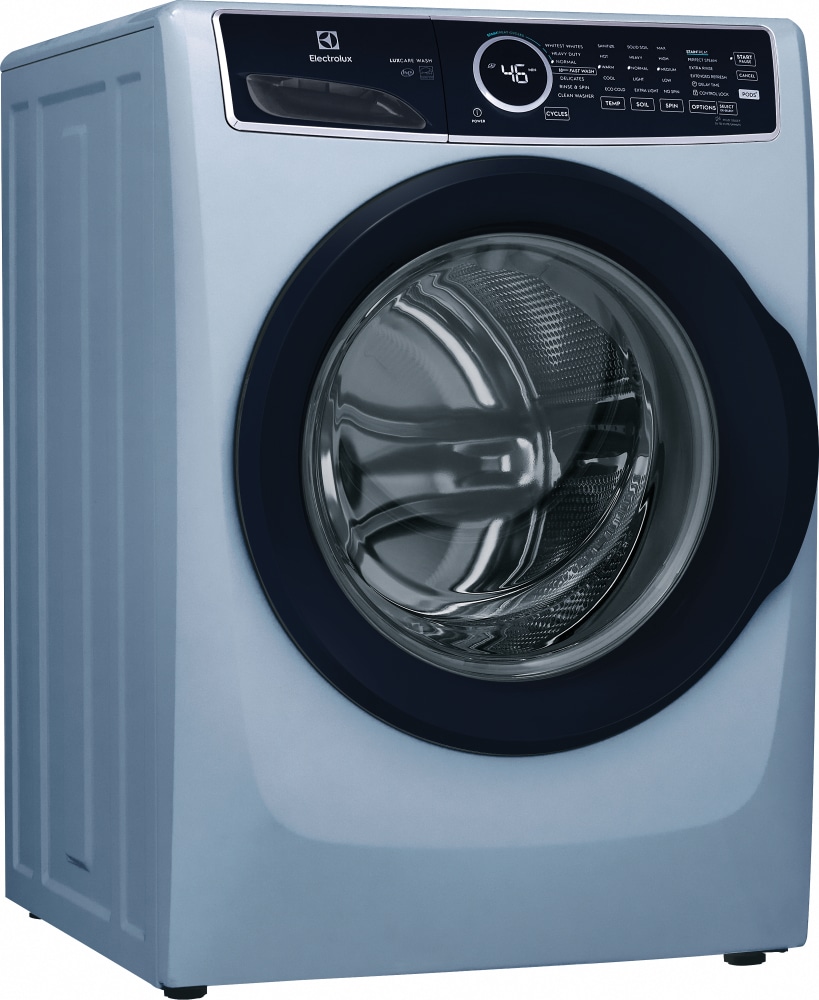Lavadora de carga frontal apilable de alta eficiencia con ciclo de vapor de 4.5 pies cúbicos (Azul Glaciar) ENERGY STAR Electrolux ELFW7437AG