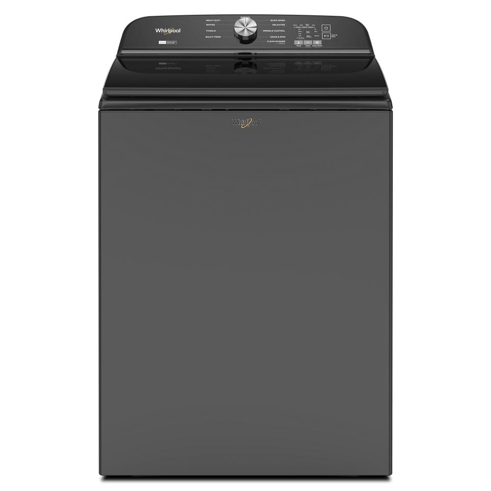 Lavadora de carga superior de alta eficiencia con agitador e impulsor de 5.2 pies cúbicos de Whirlpool (Negro Volcán) con certificación ENERGY STAR WTW6157PB