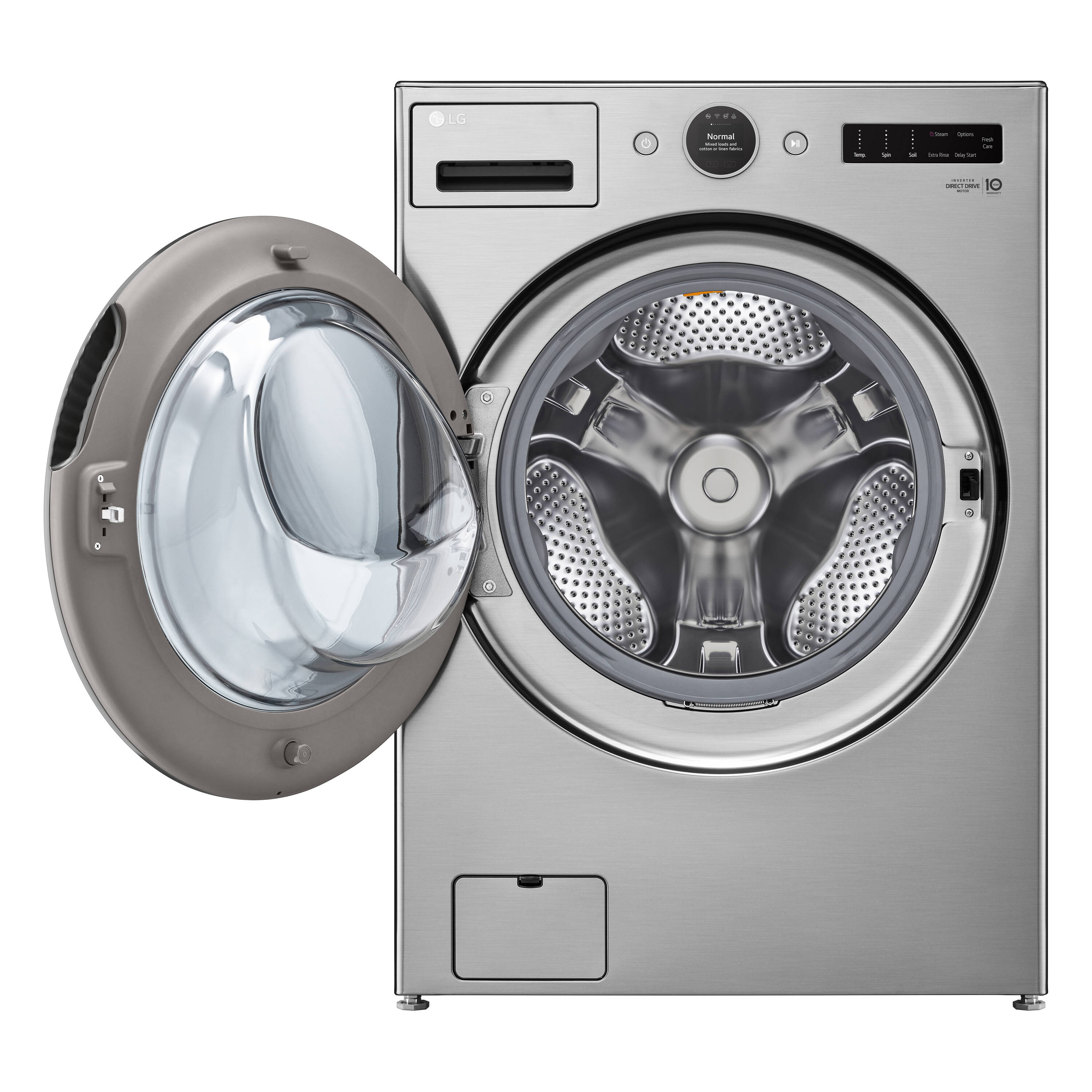 Lavadora frontal apilable inteligente de alta eficiencia LG TurboWash 360 de 4.5 pies cúbicos (Acero Grafito) ENERGY STAR WM5700HVA