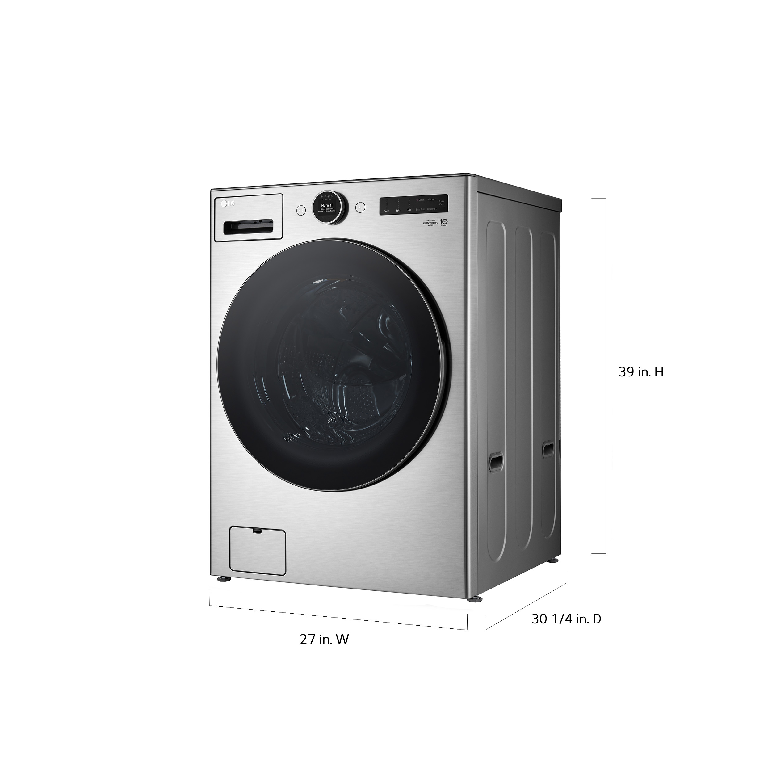 Lavadora frontal apilable inteligente de alta eficiencia LG TurboWash 360 de 4.5 pies cúbicos (Acero Grafito) ENERGY STAR WM5700HVA