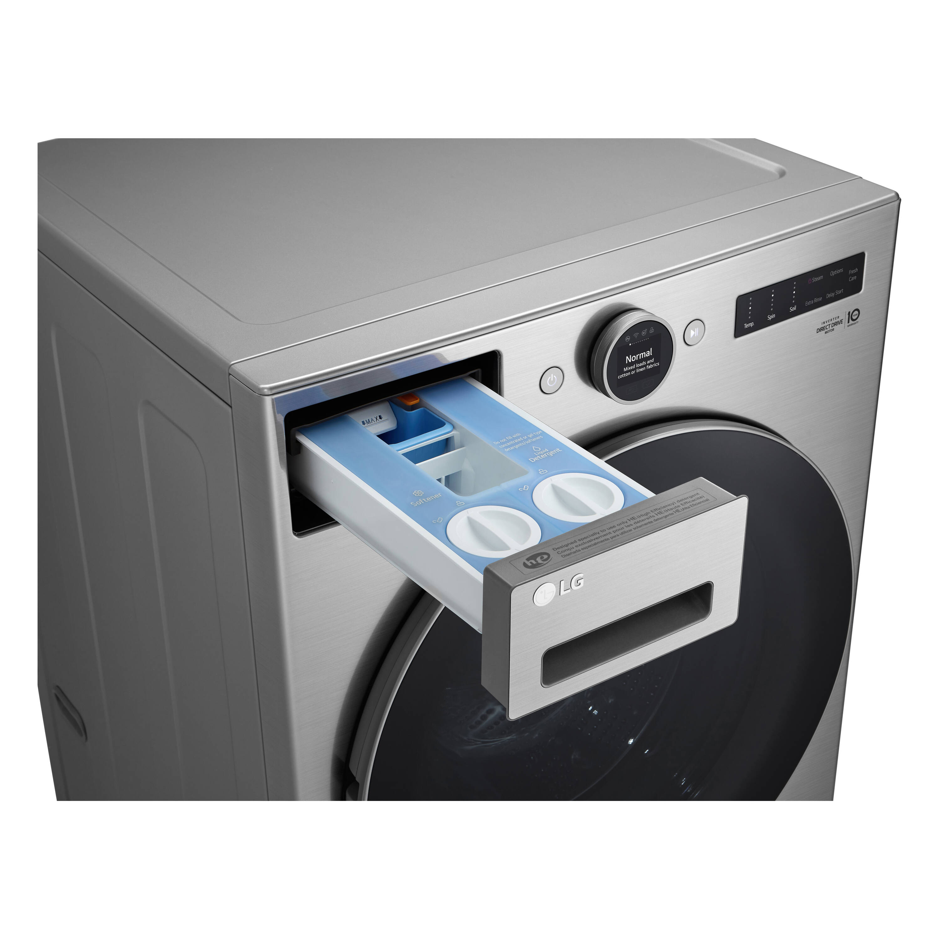 Lavadora frontal apilable inteligente de alta eficiencia LG TurboWash 360 de 4.5 pies cúbicos (Acero Grafito) ENERGY STAR WM5700HVA