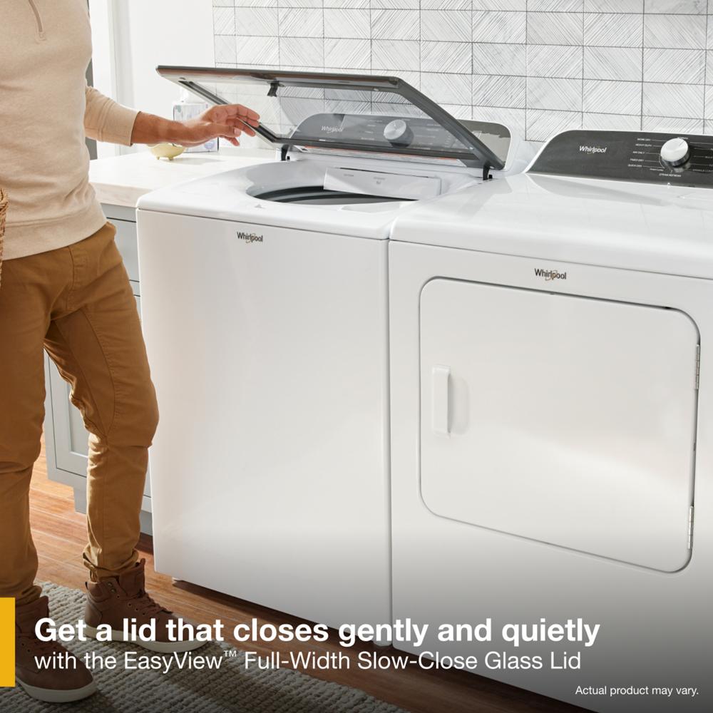 Lavadora de carga superior con aspas de alta eficiencia de 5.3 pies cúbicos Whirlpool (Blanco) con certificación ENERGY STAR WTW6150PW