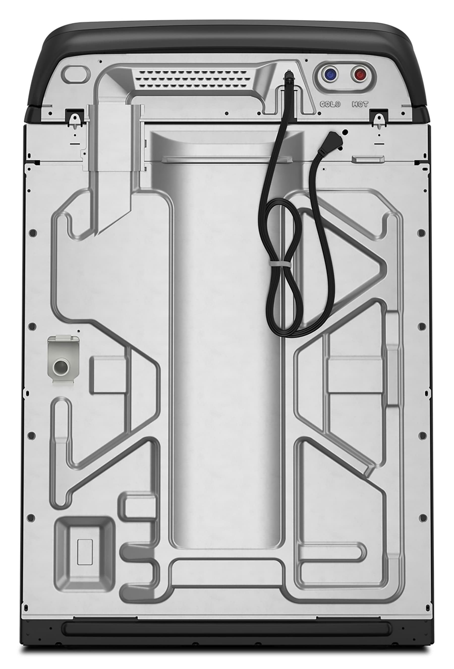 Lavadora de carga superior Whirlpool de 5.3 pies cúbicos de alta eficiencia con impulsor (Negro Volcán) con certificación ENERGY STAR WTW6150PB