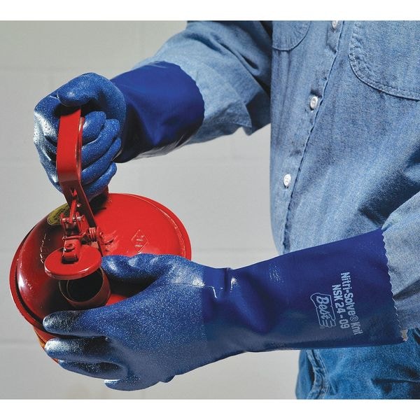 Guantes resistentes a químicos de 14" marca Showa, Nitrilo, talla 9, 1 par - NSK24-09