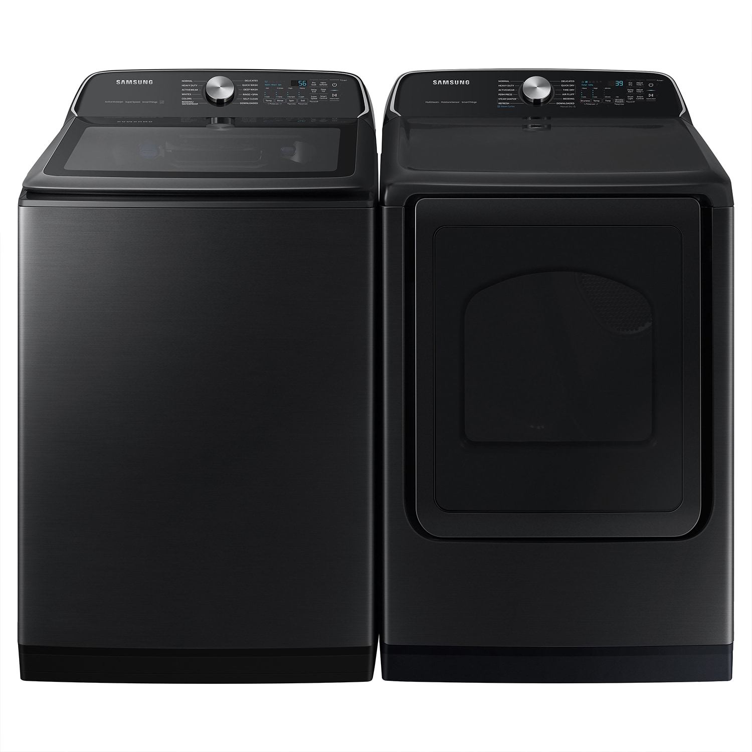 Lavadora de carga superior de alta eficiencia de 5.4 pies cúbicos con agitador inteligente compatible con tecnología Smart (Negro Cepillado) CERTIFICADA ENERGY STAR WA54CG7105AV