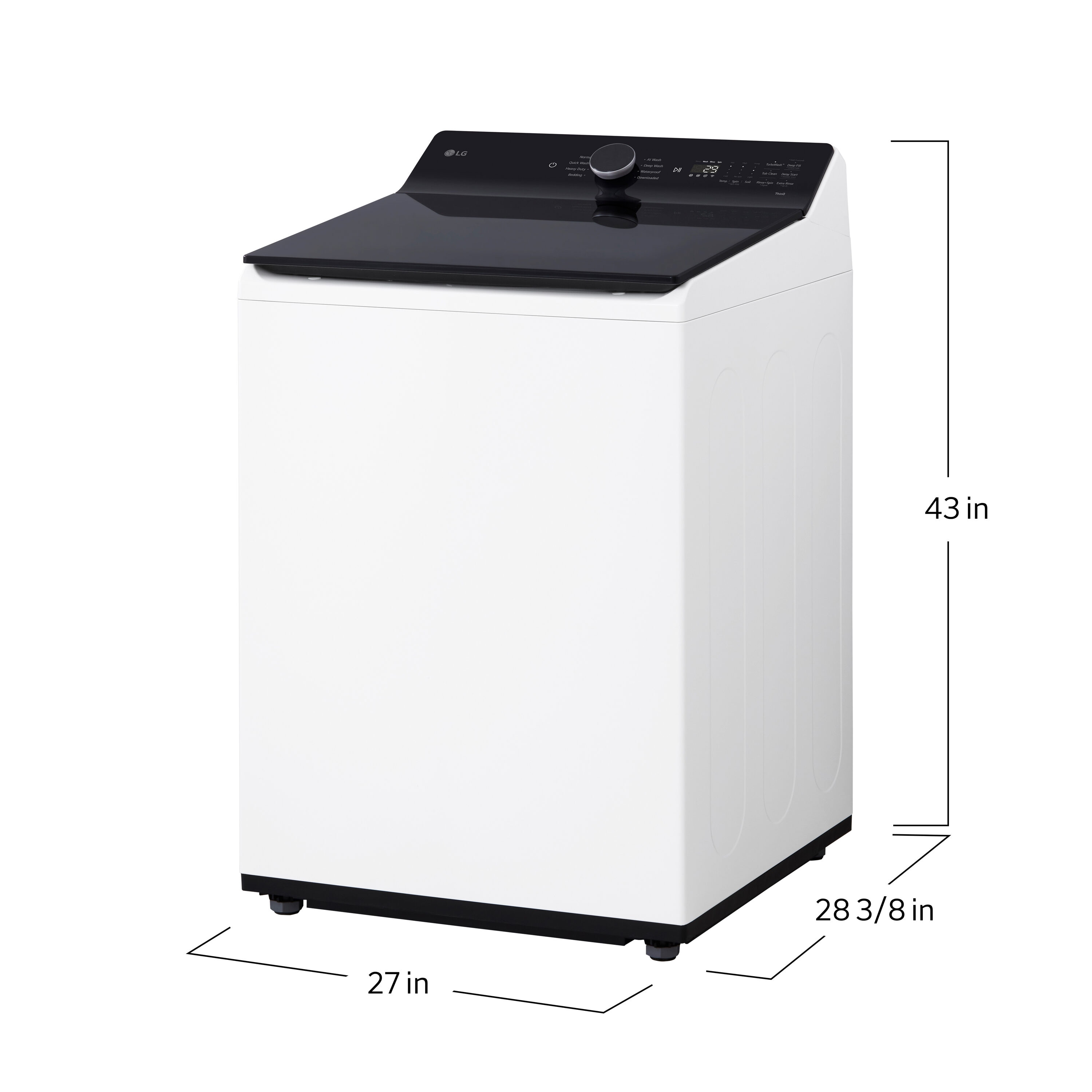 Lavadora de carga superior compatible con tecnología inteligente de impulsor de 5.5 pies cúbicos (Blanco alpino) ENERGY STAR WT8400CW