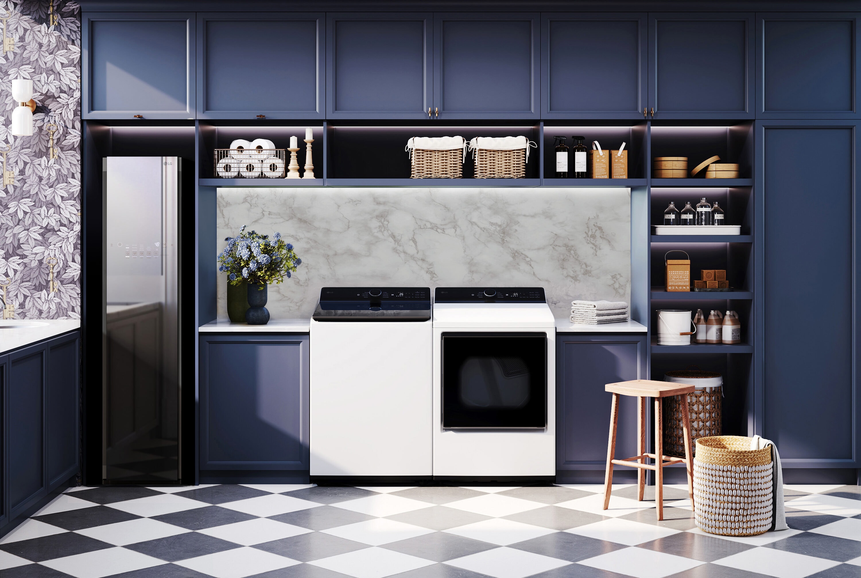Lavadora de carga superior compatible con tecnología inteligente de impulsor de 5.5 pies cúbicos (Blanco alpino) ENERGY STAR WT8400CW