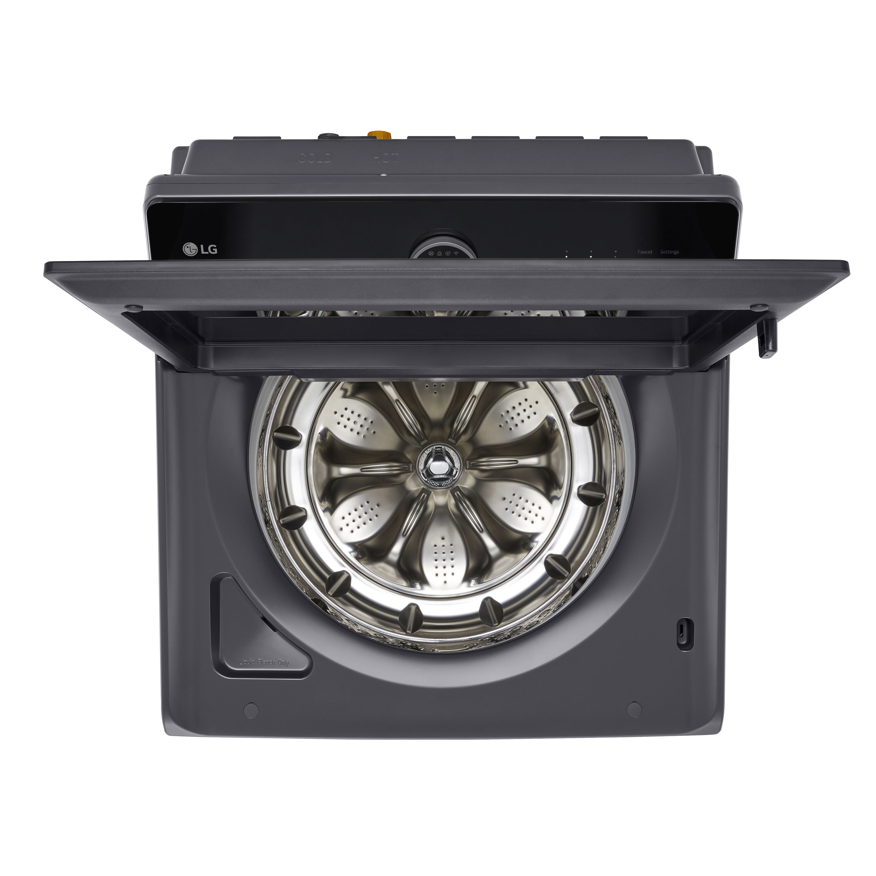 Lavadora de carga superior LG de alta eficiencia con agitador inteligente de 5.5 pies cúbicos (negro mate) compatible con Smart, ENERGY STAR WT8600CB