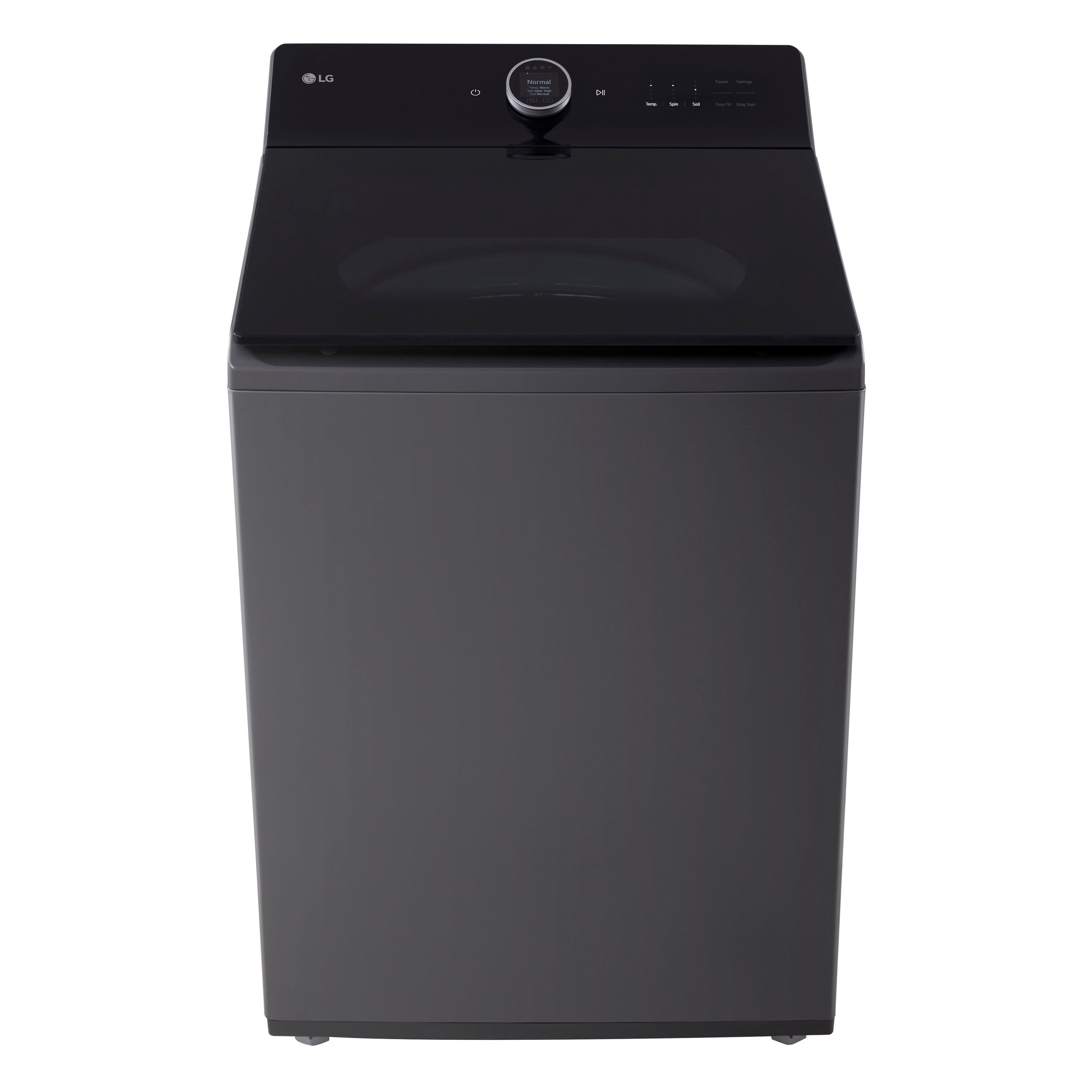 Lavadora de carga superior LG de alta eficiencia con agitador inteligente de 5.5 pies cúbicos (negro mate) compatible con Smart, ENERGY STAR WT8600CB