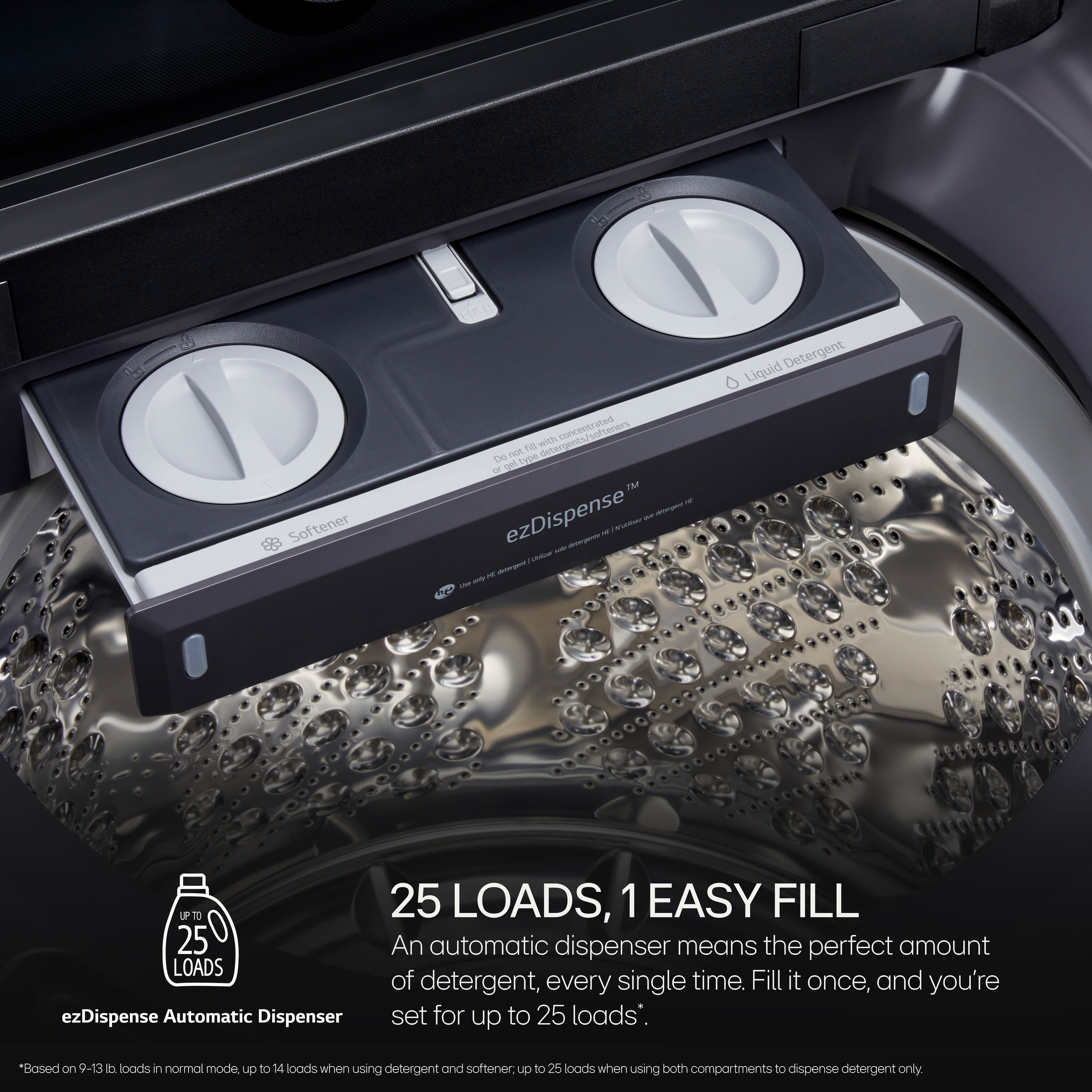 Lavadora de carga superior LG de alta eficiencia con agitador inteligente de 5.5 pies cúbicos (negro mate) compatible con Smart, ENERGY STAR WT8600CB