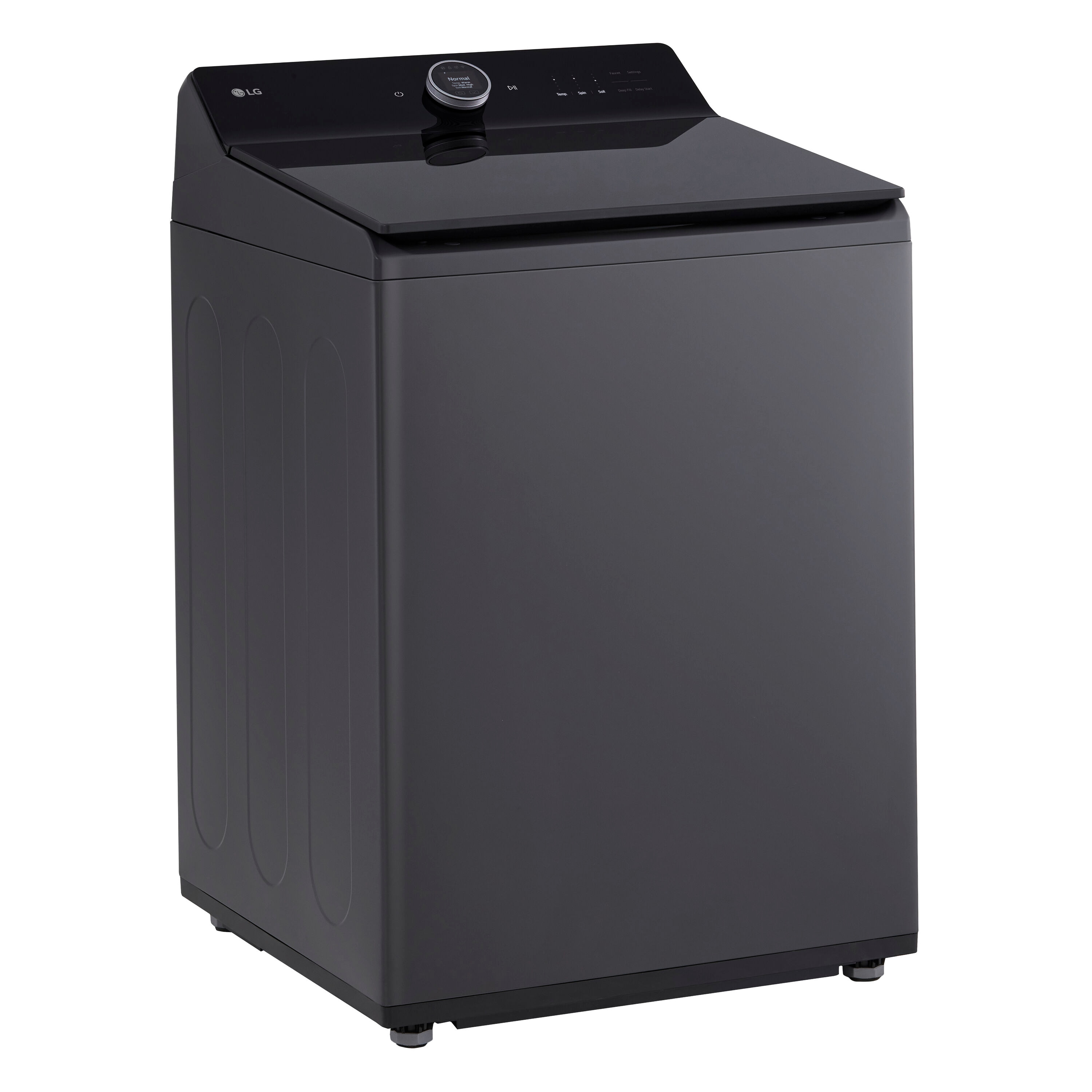Lavadora de carga superior LG de alta eficiencia con agitador inteligente de 5.5 pies cúbicos (negro mate) compatible con Smart, ENERGY STAR WT8600CB