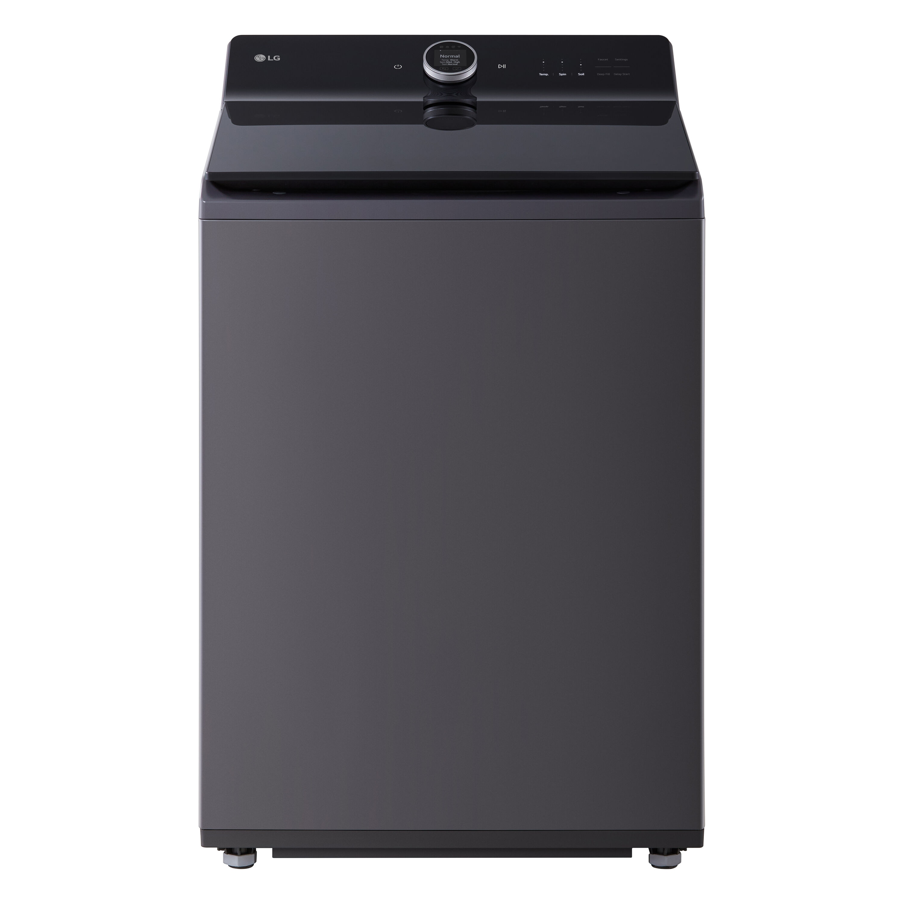 Lavadora de carga superior LG de alta eficiencia con agitador inteligente de 5.5 pies cúbicos (negro mate) compatible con Smart, ENERGY STAR WT8600CB