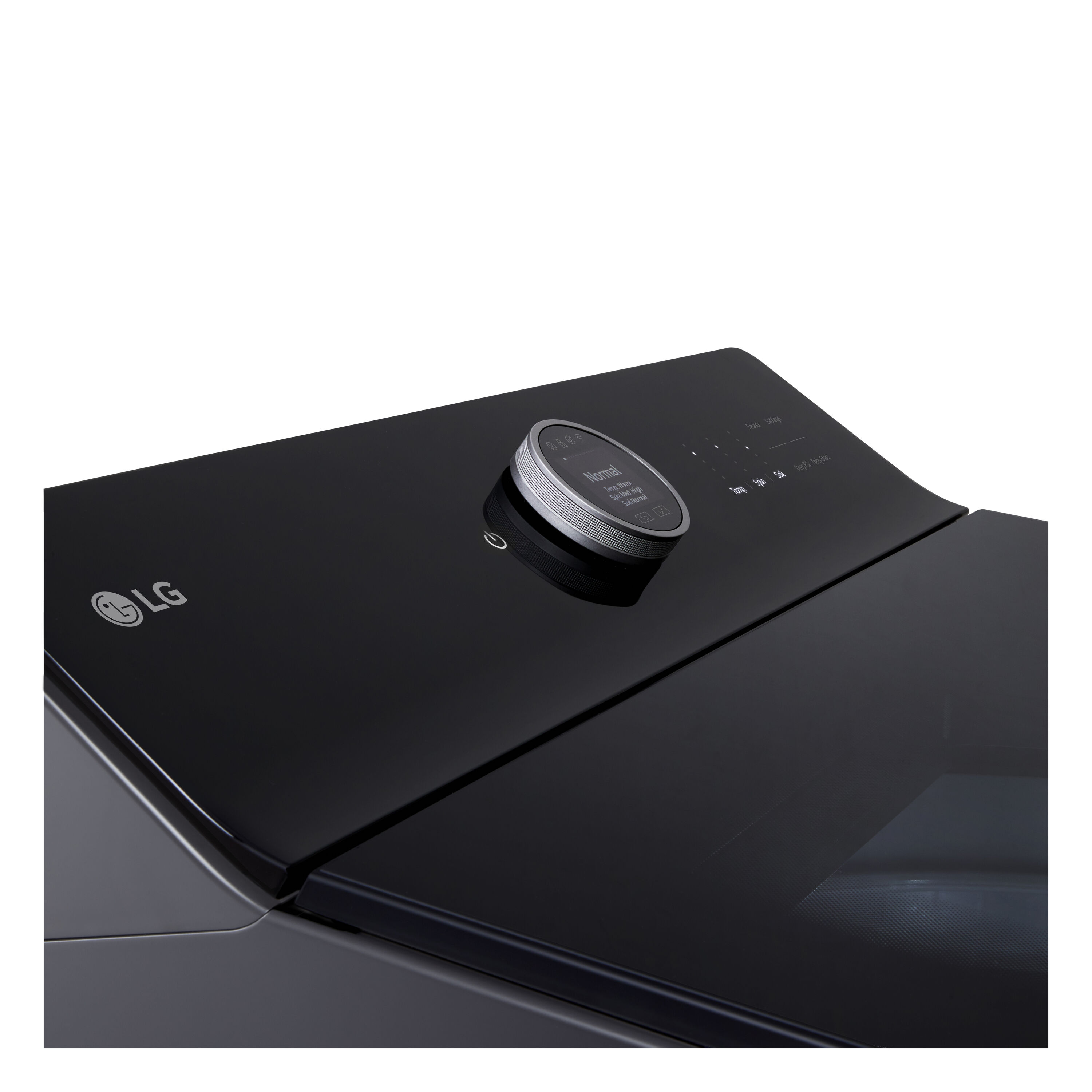Lavadora de carga superior LG de alta eficiencia con agitador inteligente de 5.5 pies cúbicos (negro mate) compatible con Smart, ENERGY STAR WT8600CB