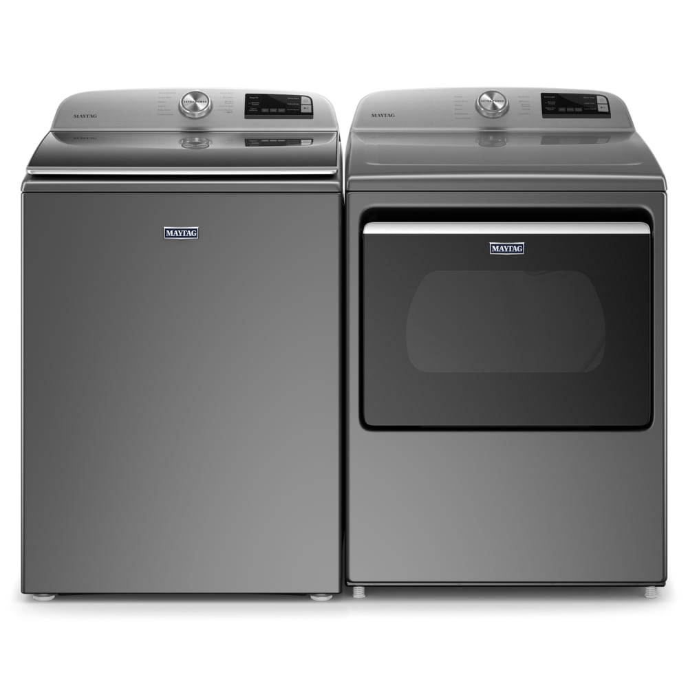 Lavadora de carga superior Maytag de alta eficiencia con agitador inteligente y compatible con tecnología Smart (Slate metálico) 4.7 pies cúbicos MVW6230HC