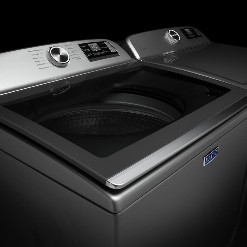 Lavadora de carga superior Maytag de alta eficiencia con agitador inteligente y compatible con tecnología Smart (Slate metálico) 4.7 pies cúbicos MVW6230HC