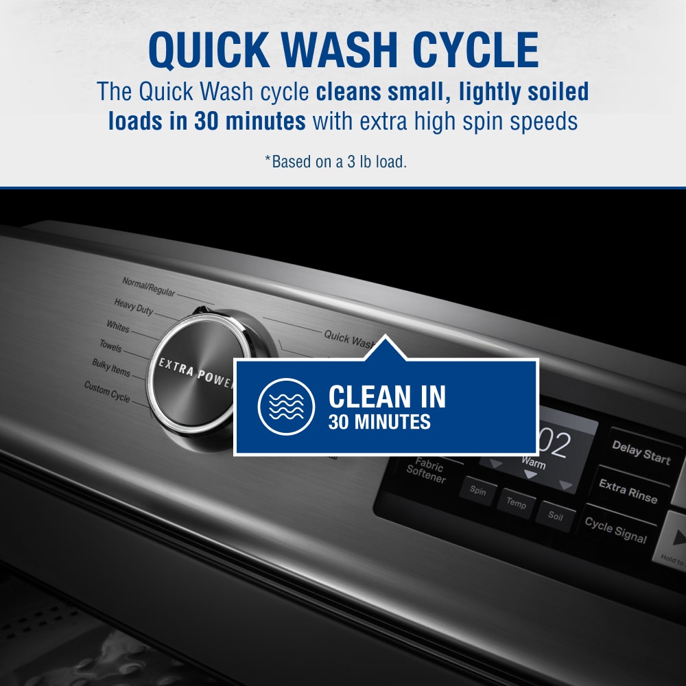 Lavadora de carga superior Maytag de alta eficiencia con agitador inteligente y compatible con tecnología Smart (Slate metálico) 4.7 pies cúbicos MVW6230HC